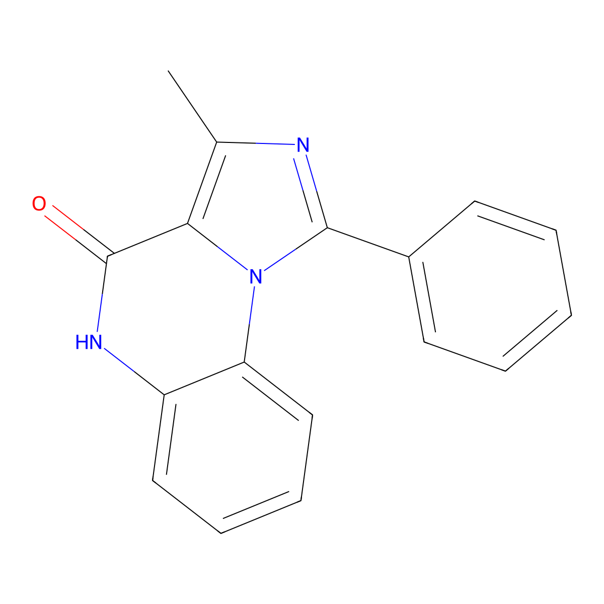 3-Methyl-1-phenylimidazo[1,5-a]quinoxalin-4(5H)-one molecular structure, CAS 39597-93-8