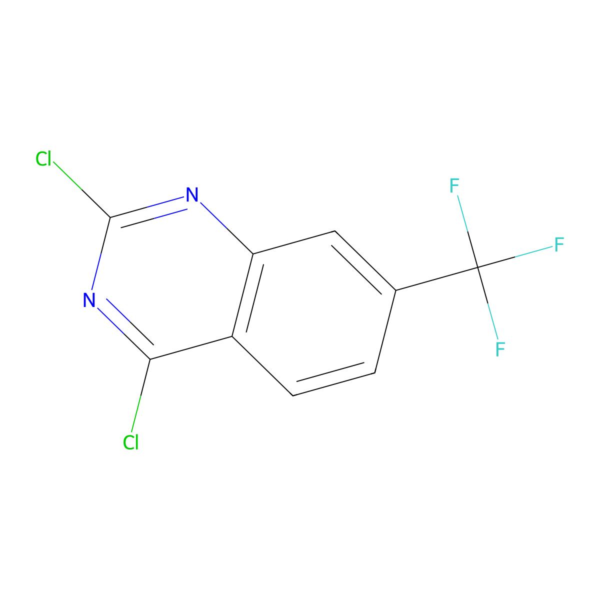 2,4-Dichloro-7-(trifluoromethyl)quinazoline molecular structure, CAS 396-02-1