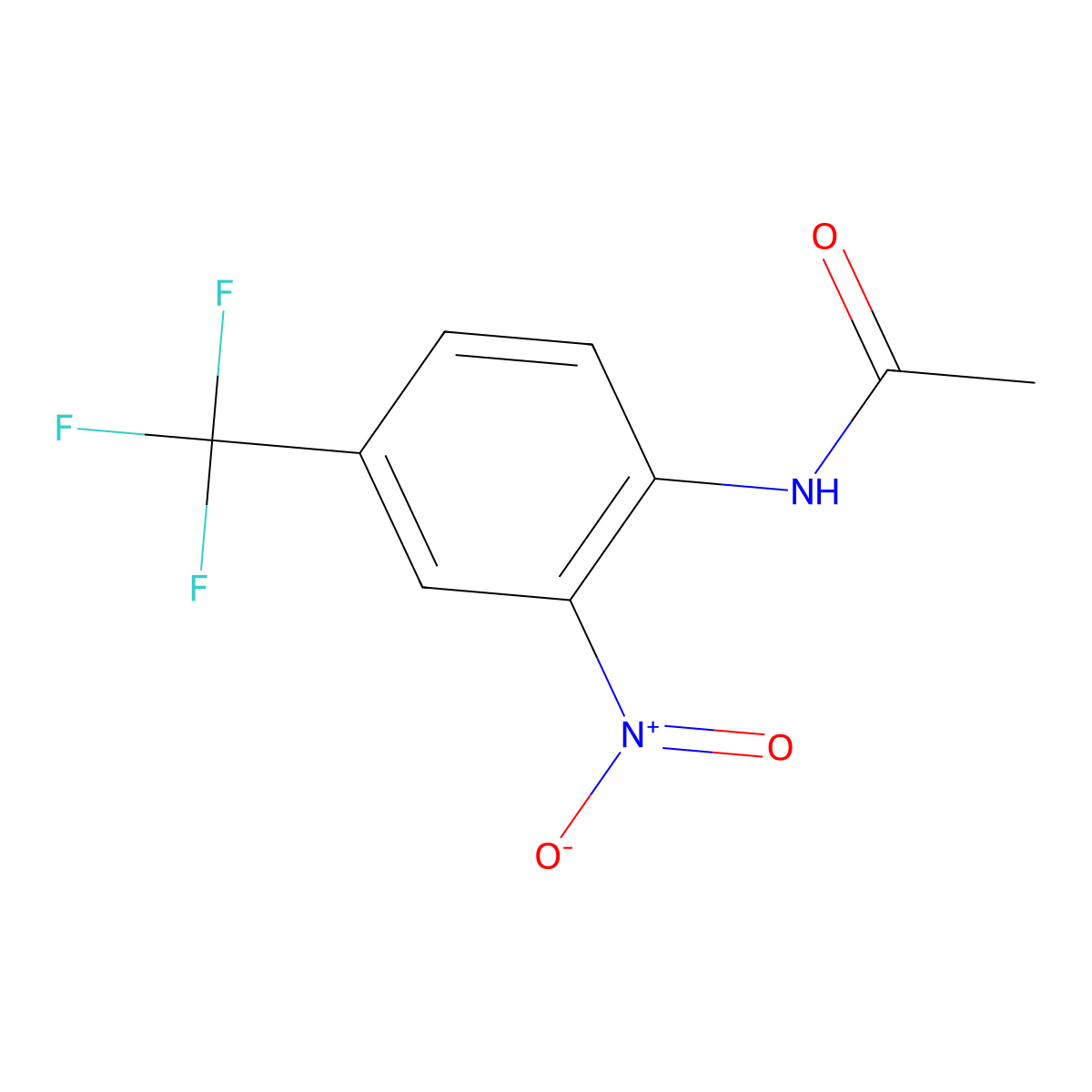 N-[2-nitro-4-(trifluoromethyl)phenyl]acetamide molecular structure, CAS 396-12-3