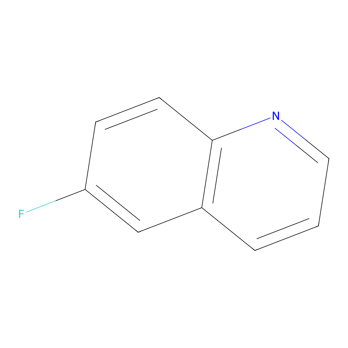 Quinoline, 6-fluoro- molecular structure, CAS 396-30-5