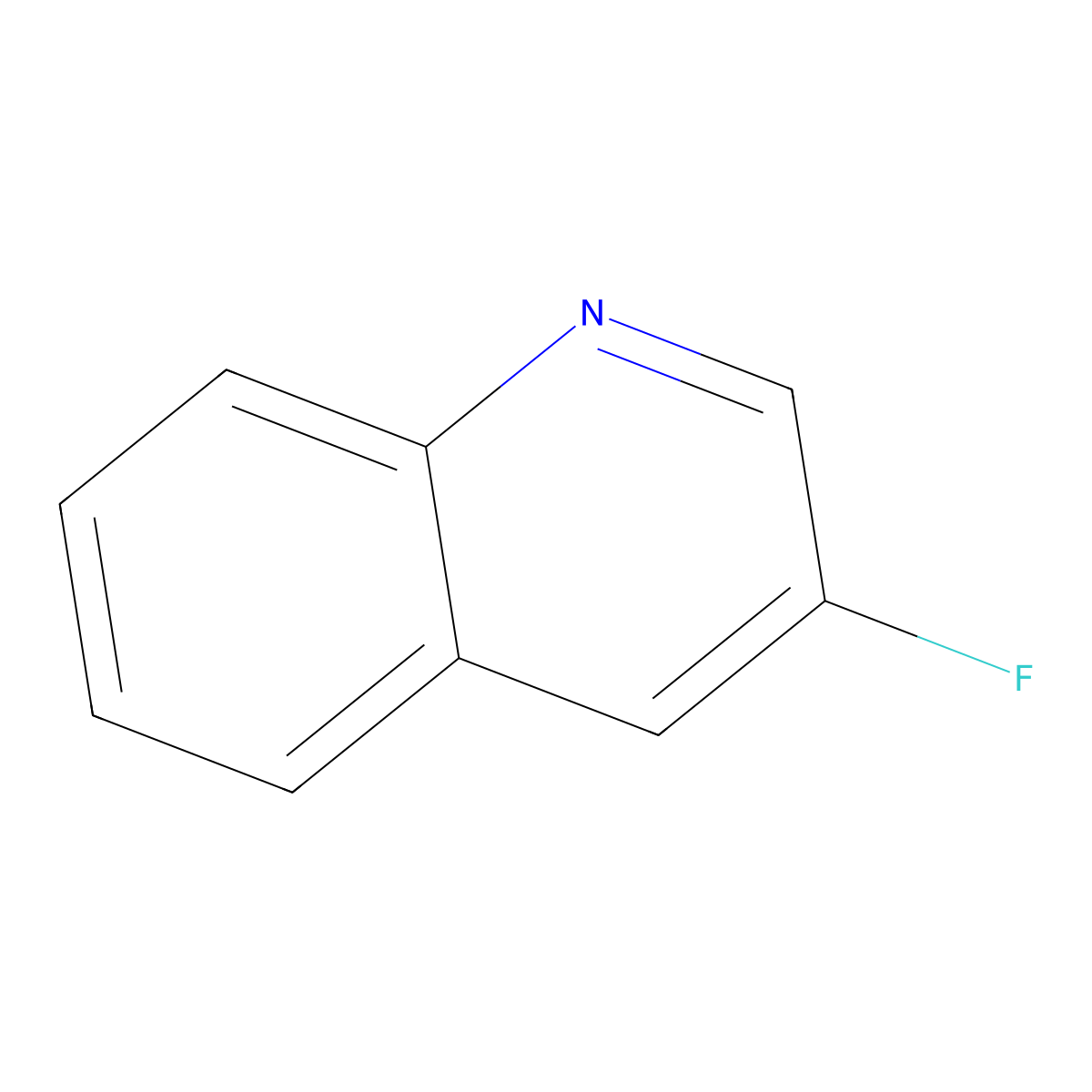 3-Fluoroquinoline molecular structure, CAS 396-31-6