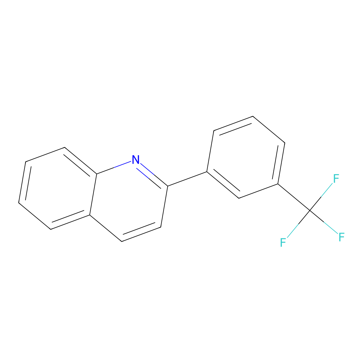 2-[3-(Trifluoromethyl)phenyl]quinoline molecular structure, CAS 396-84-9