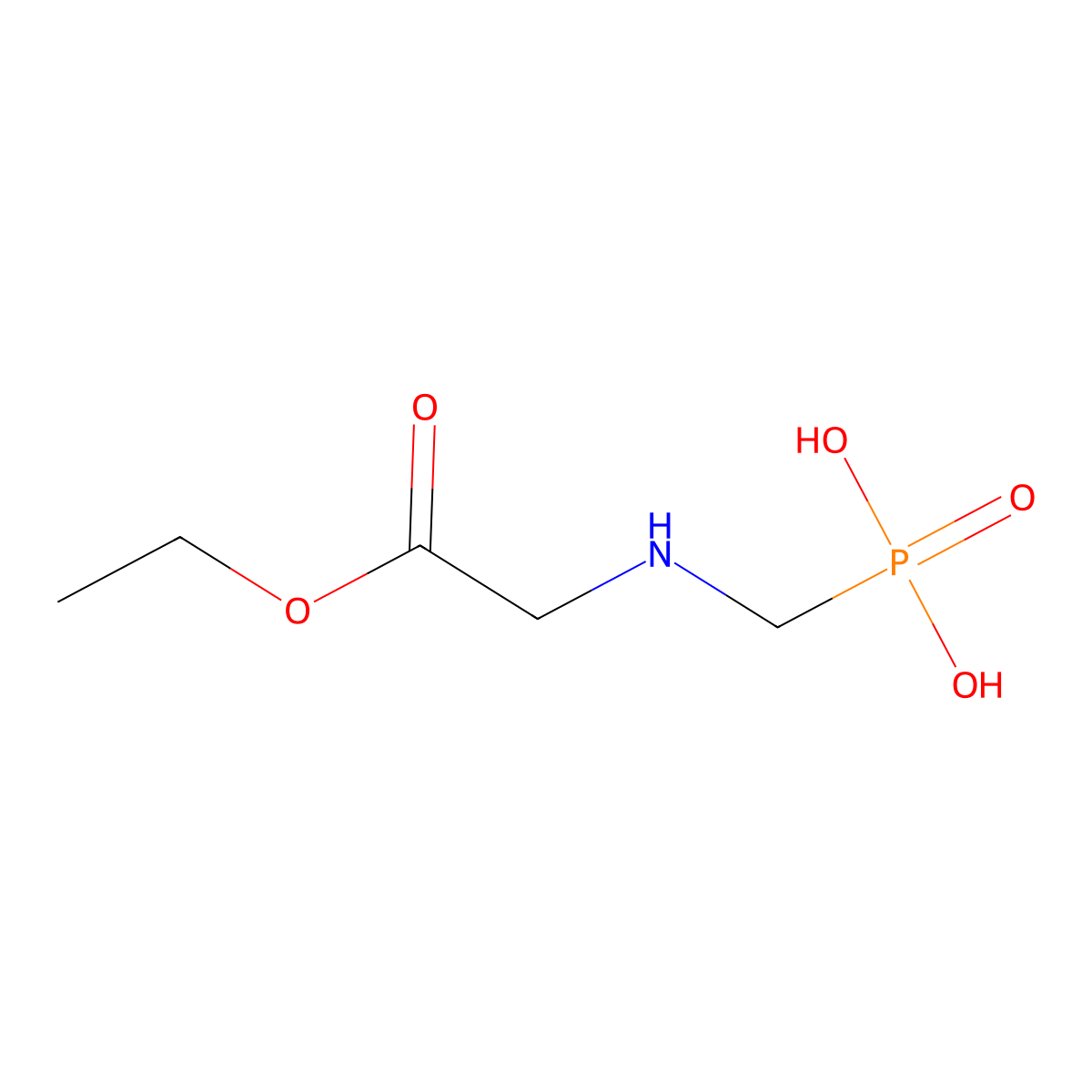 [(2-Ethoxy-2-oxo-ethyl)amino]methylphosphonic acid molecular structure, CAS 39600-47-0