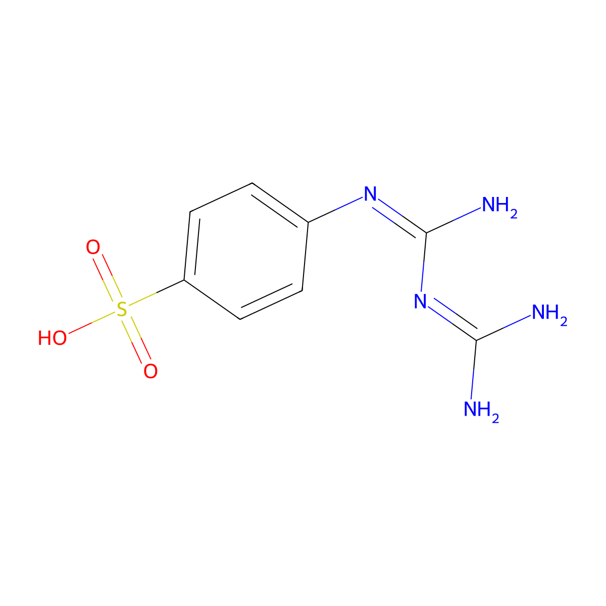 N-(Amidinoamidino)sulfanilic acid molecular structure, CAS 39604-29-0