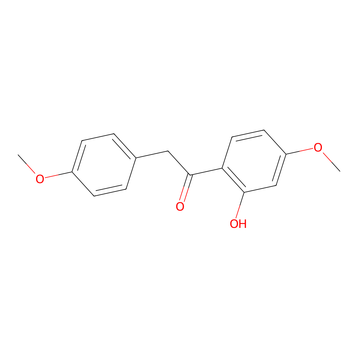 1-(2-Hydroxy-4-methoxyphenyl)-2-(4-methoxyphenyl)ethanone molecular structure, CAS 39604-64-3
