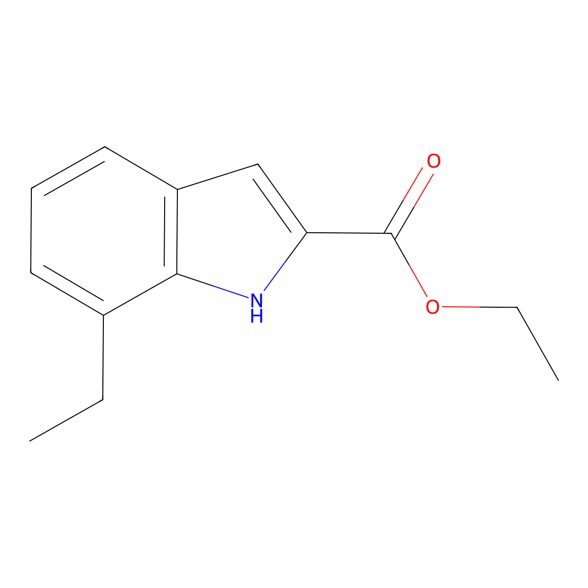 Ethyl 7-ethyl-1H-indole-2-carboxylate molecular structure, CAS 396074-59-2
