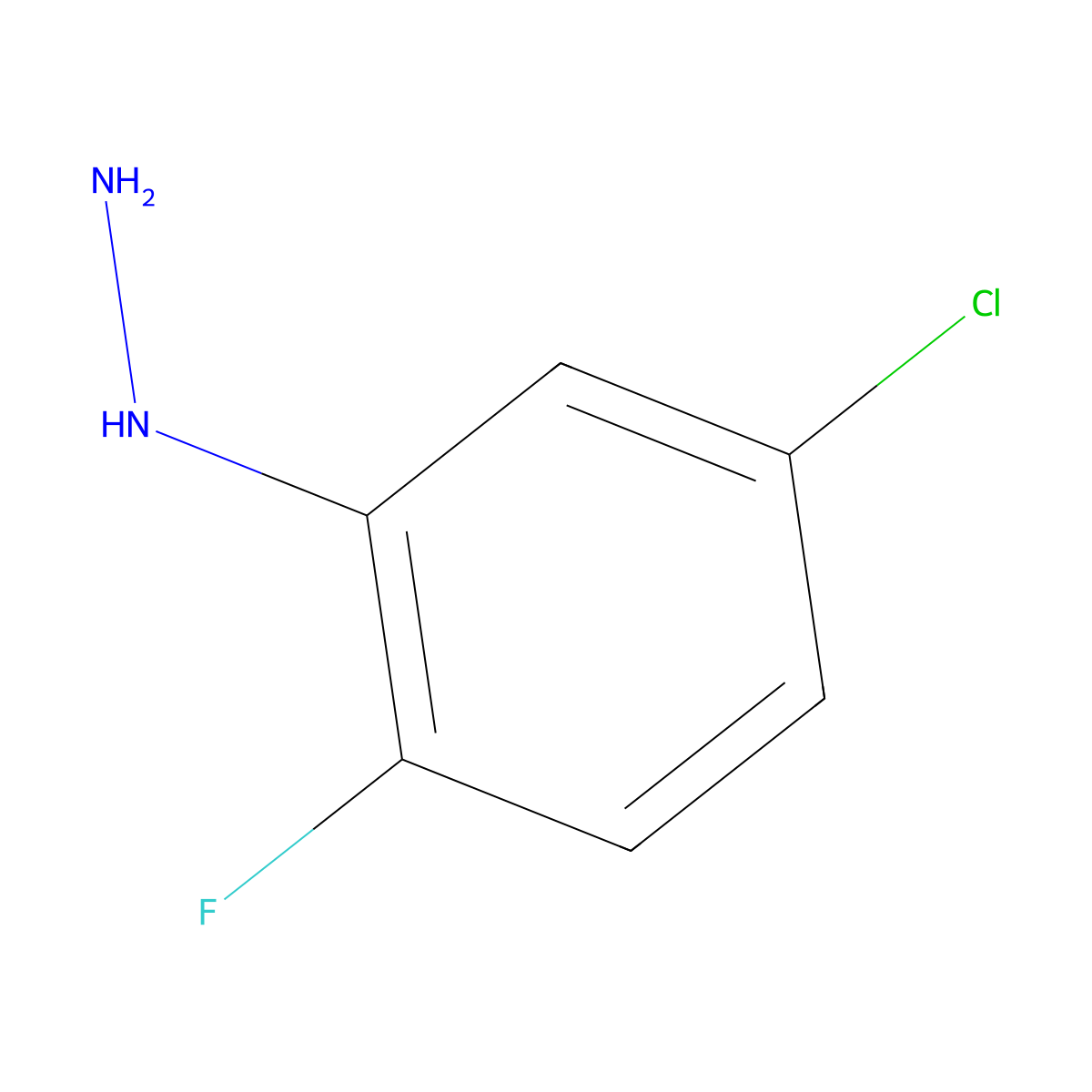 (5-Chloro-2-fluorophenyl)hydrazine molecular structure, CAS 396074-99-0