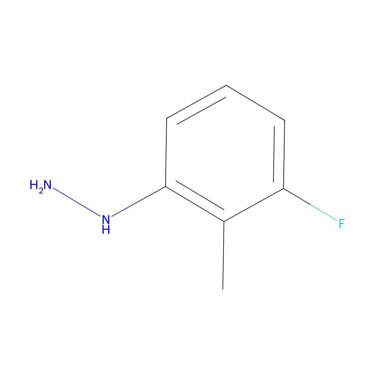 (3-Fluoro-2-methylphenyl)hydrazine molecular structure, CAS 396075-80-2