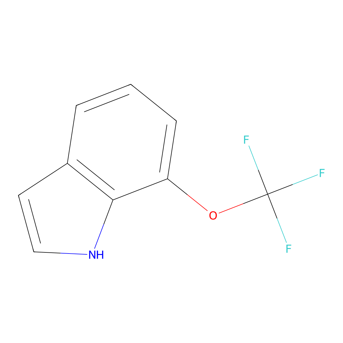 7-(trifluoromethoxy)-1H-indole molecular structure, CAS 396075-91-5