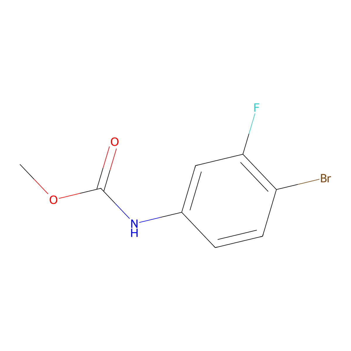 methyl N-(4-bromo-3-fluorophenyl)carbamate molecular structure, CAS 396076-65-6