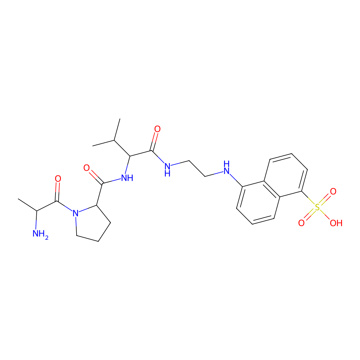 H-Ala-Pro-Val-EDANS molecular structure, CAS 396077-59-1