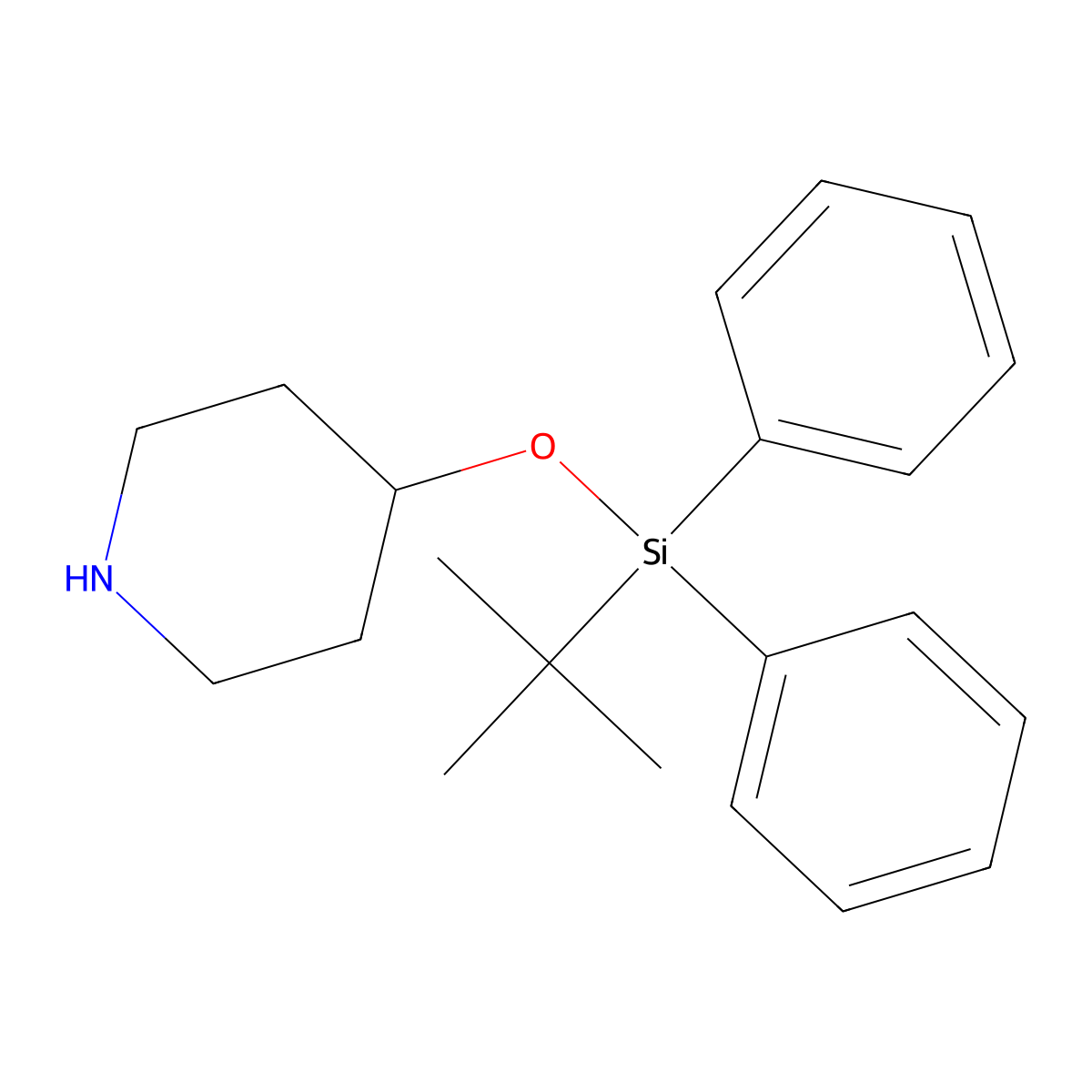4-((Tert-butyldiphenylsilyl)oxy)piperidine molecular structure, CAS 396091-35-3
