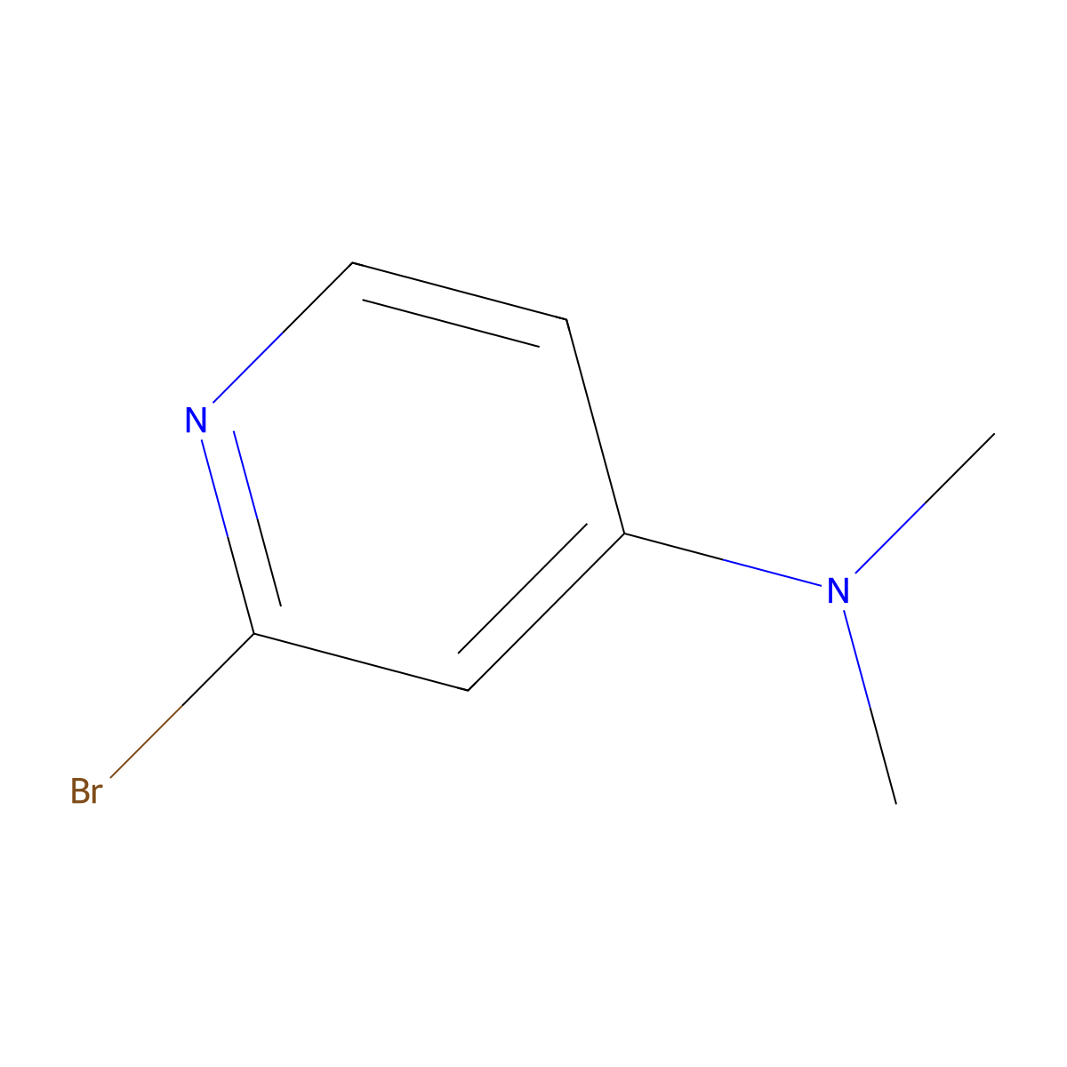 2-Bromo-4-(dimethylamino)pyridine molecular structure, CAS 396092-82-3