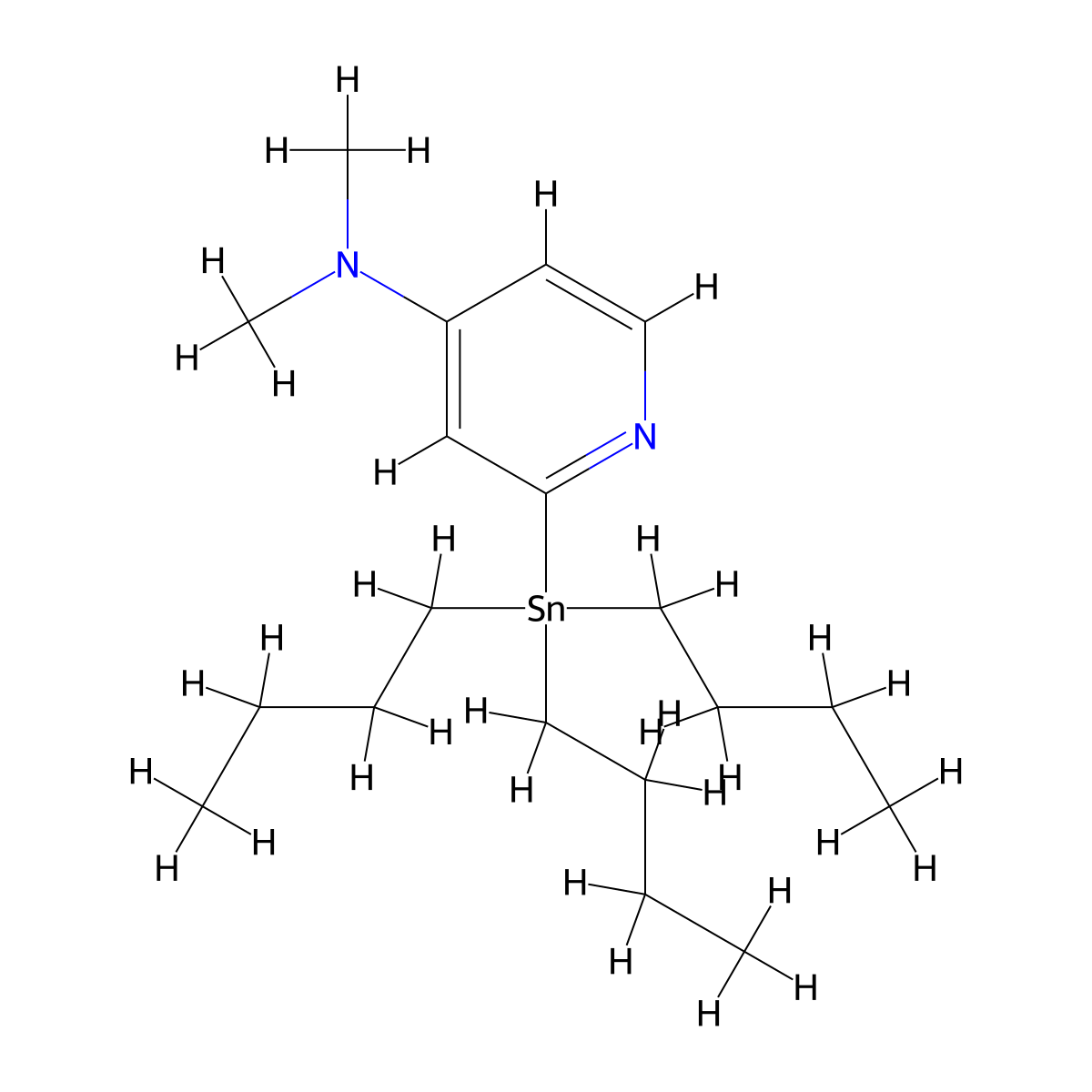 4,-N,N-Dimethylamino-2-(tributylstannyl)pyridine molecular structure, CAS 396092-84-5