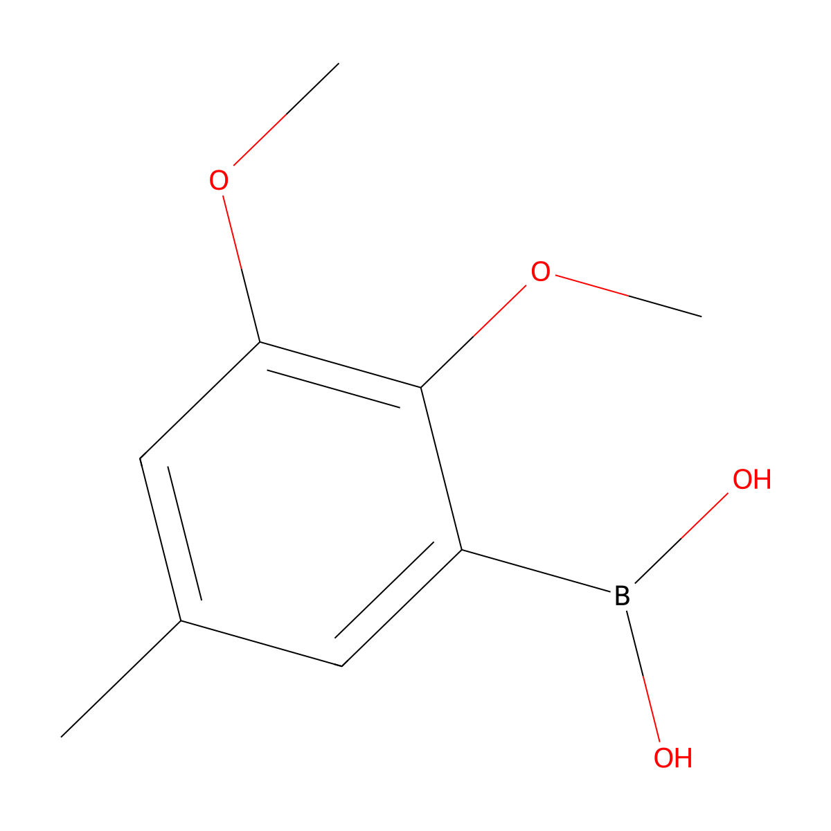 (2,3-Dimethoxy-5-methylphenyl)boronic acid molecular structure, CAS 396102-17-3