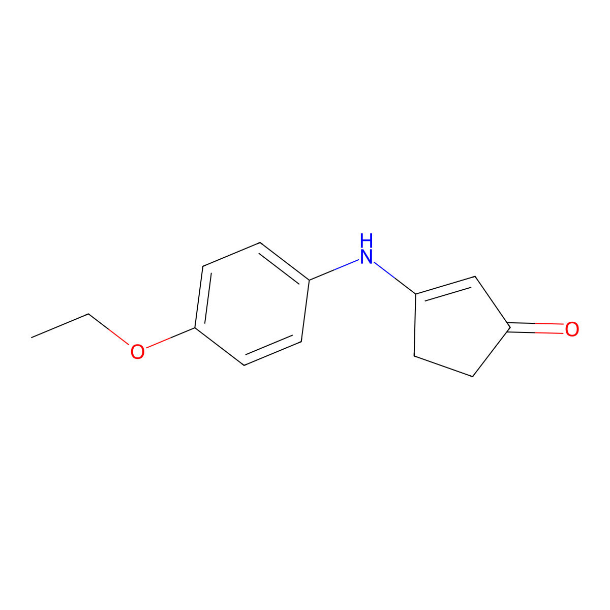 3-[(4-Ethoxyphenyl)amino]cyclopent-2-en-1-one molecular structure, CAS 396104-41-9