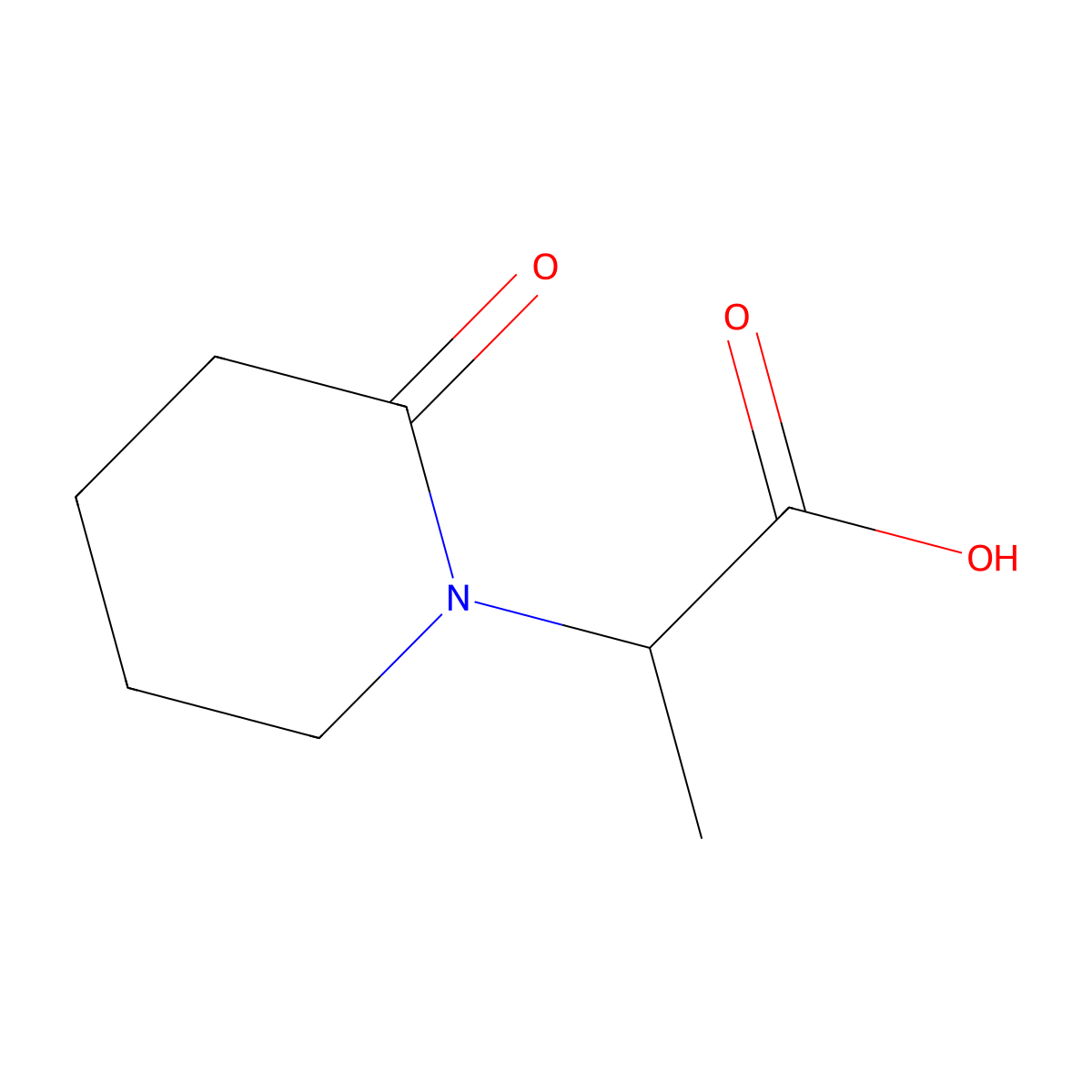 2-(2-Oxopiperidin-1-yl)propanoic acid molecular structure, CAS 396129-92-3