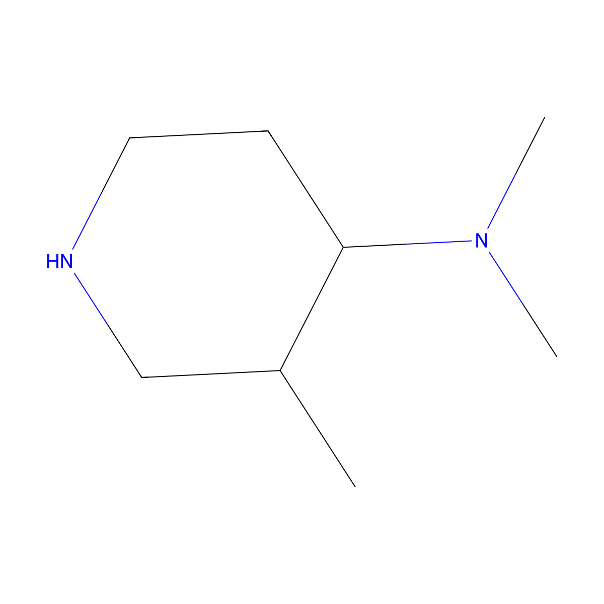 N,N,3-trimethylpiperidin-4-amine molecular structure, CAS 396133-23-6