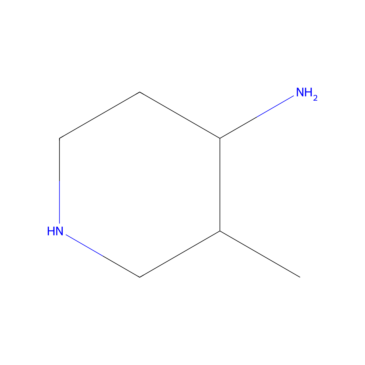 3-Methylpiperidin-4-amine molecular structure, CAS 396133-35-0