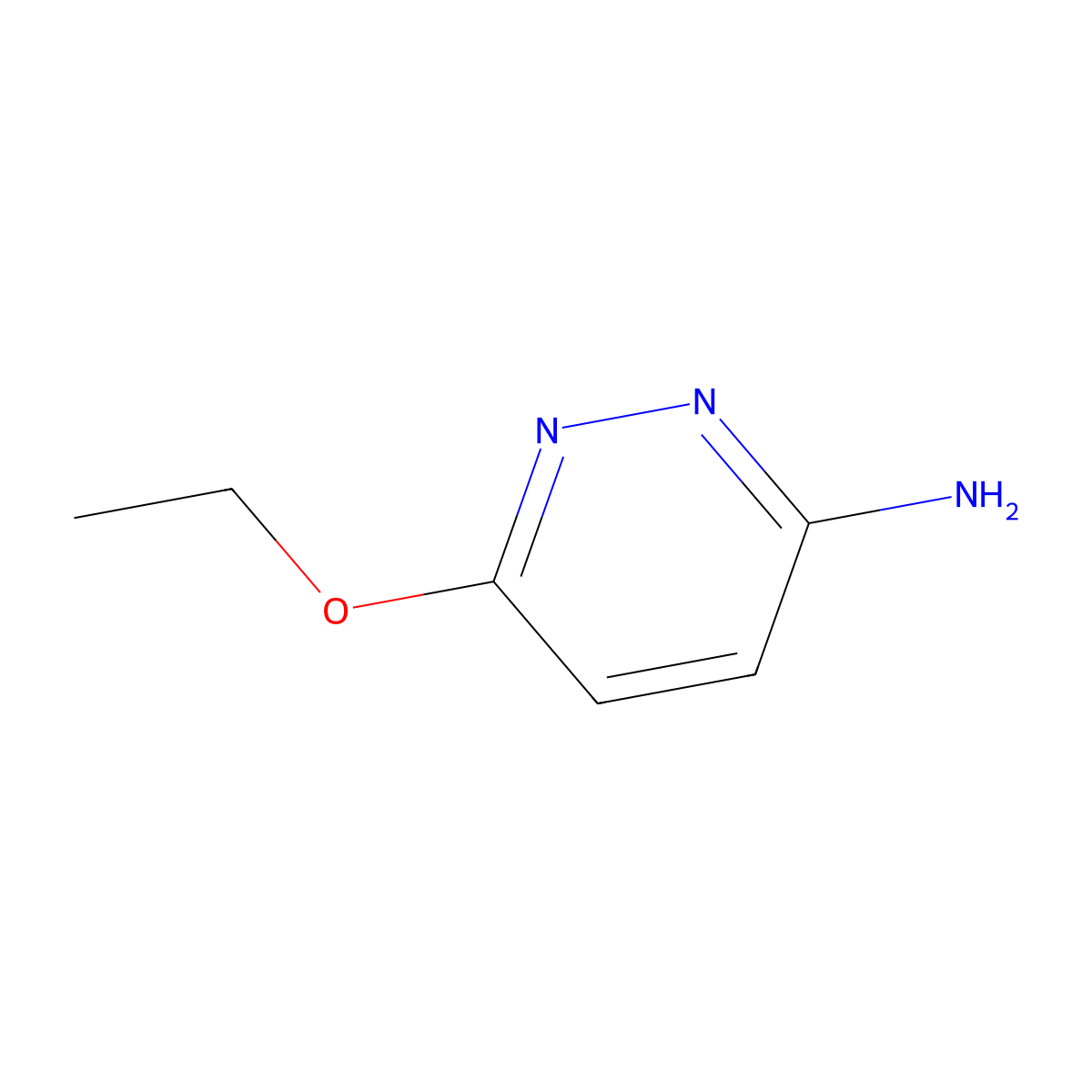 3-Pyridazinamine, 6-ethoxy- molecular structure, CAS 39614-78-3