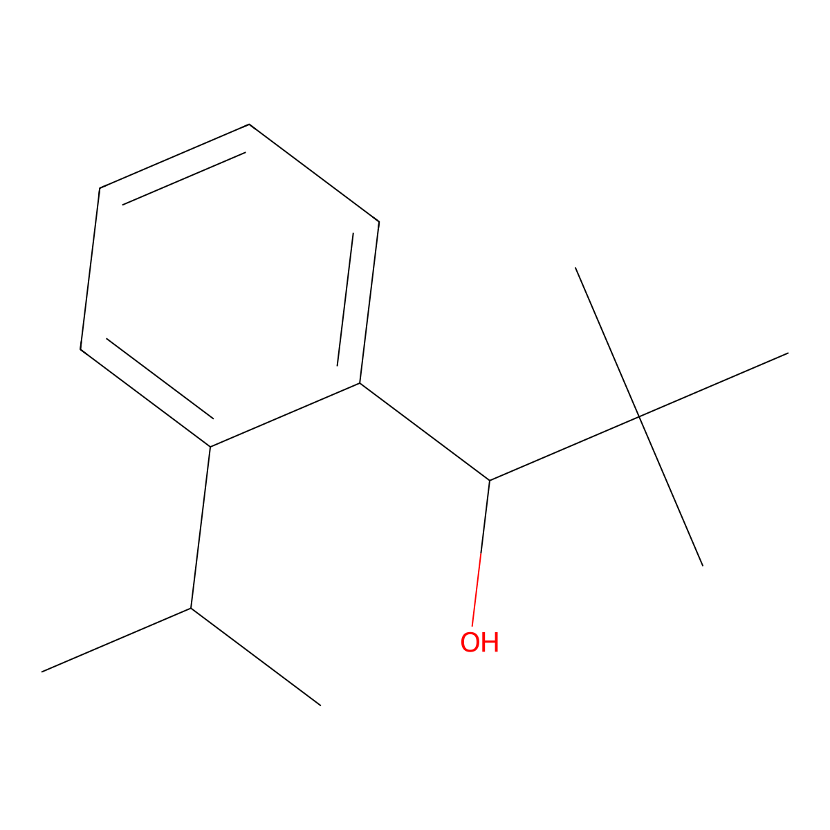 1-(2-Isopropylphenyl)-2,2-dimethylpropan-1-ol molecular structure, CAS 39615-39-9