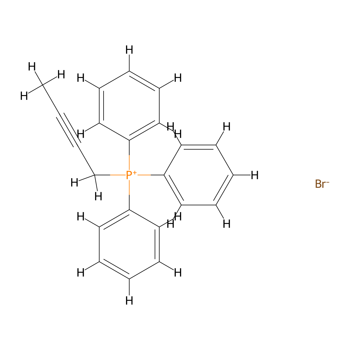 2-Butynyltriphenylphosphonium bromide molecular structure, CAS 39616-23-4