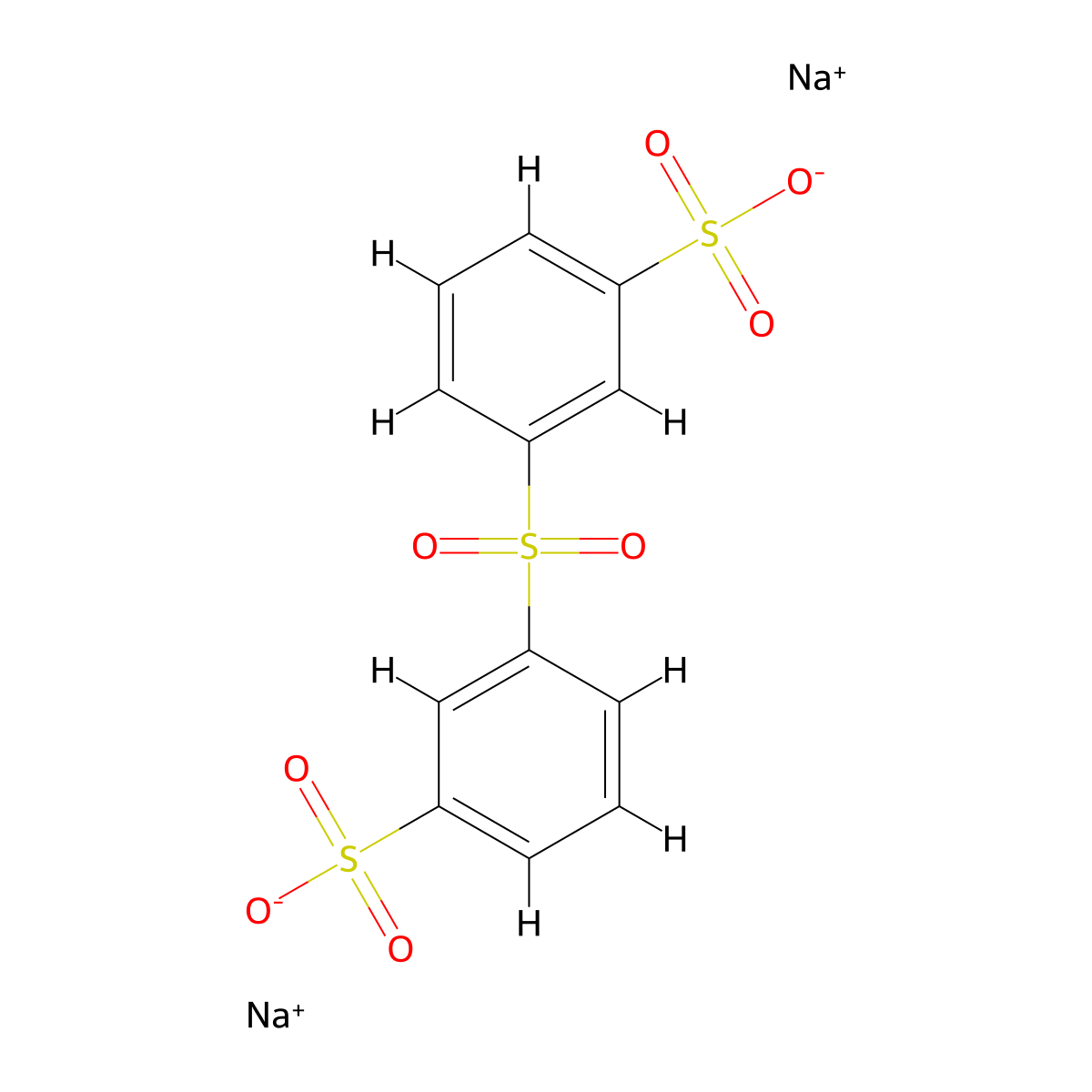 Benzenesulfonic acid, 3,3'-sulfonylbis-, sodium salt (1:2) molecular structure, CAS 39616-93-8