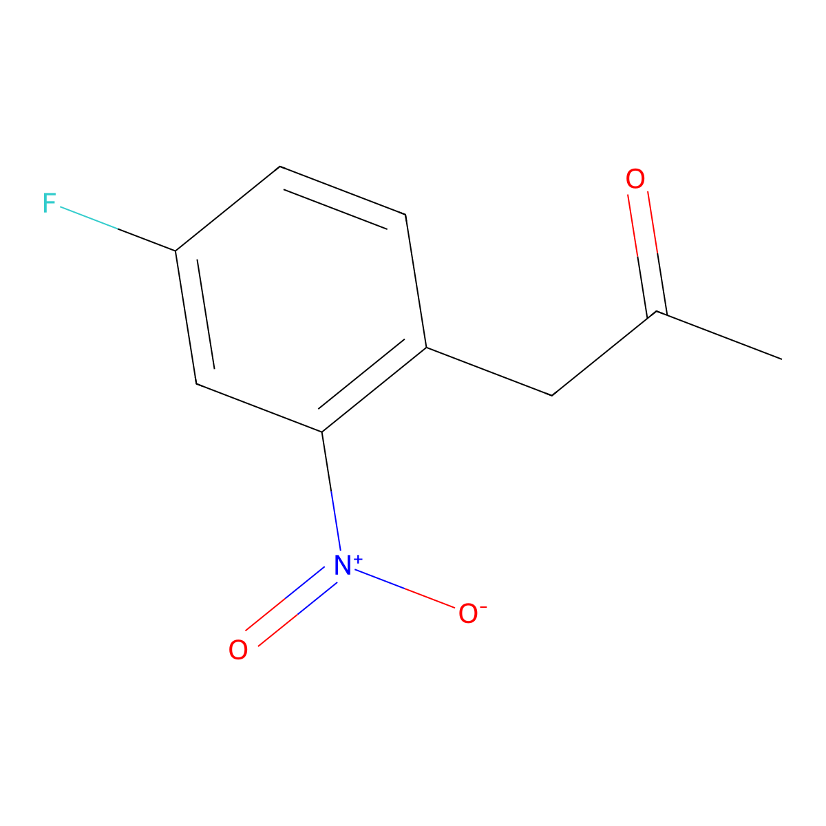 1-(4-Fluoro-2-nitrophenyl)-2-propanone molecular structure, CAS 39616-99-4