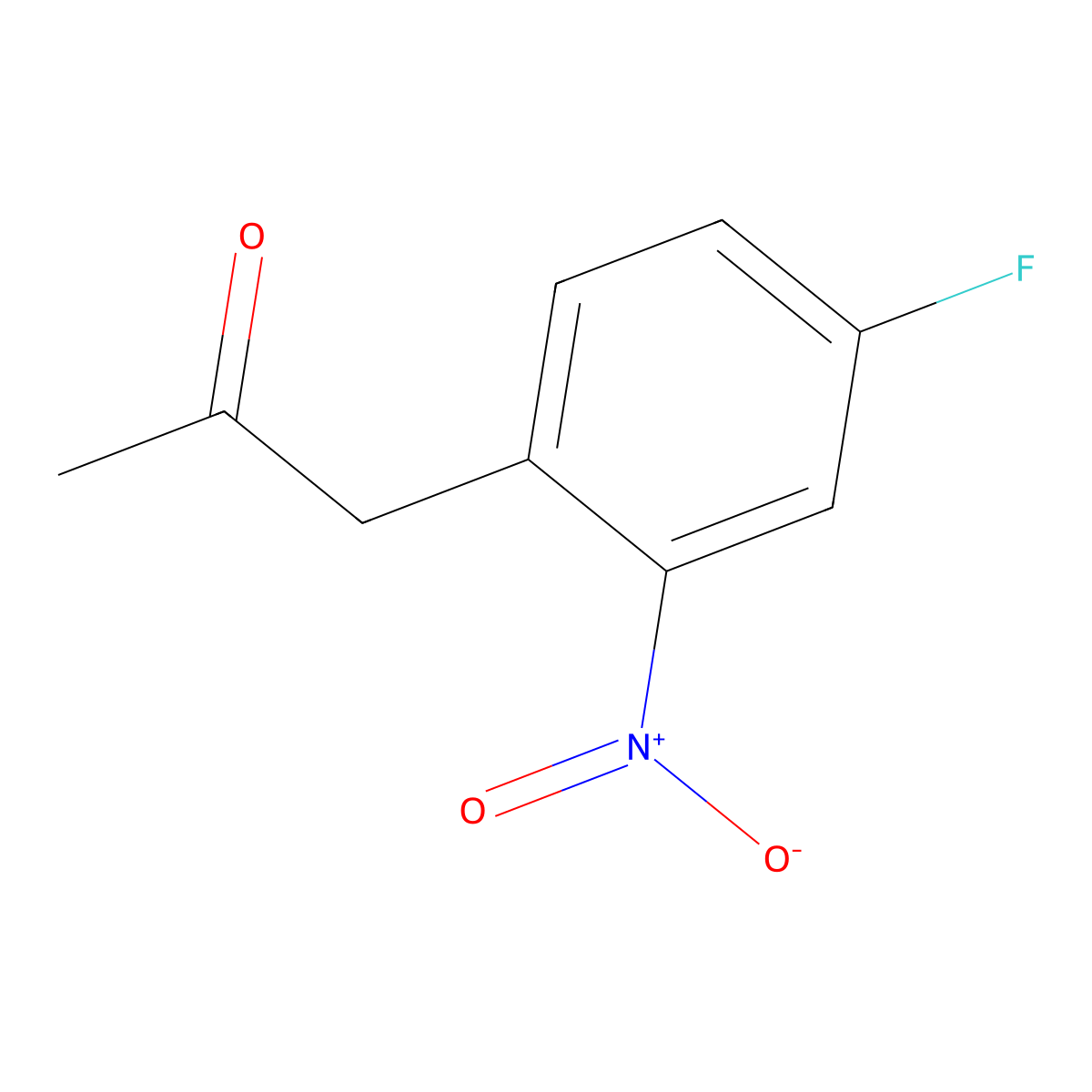 1-(4-Fluoro-2-nitrophenyl)-2-propanone molecular structure, CAS 39616-99-4