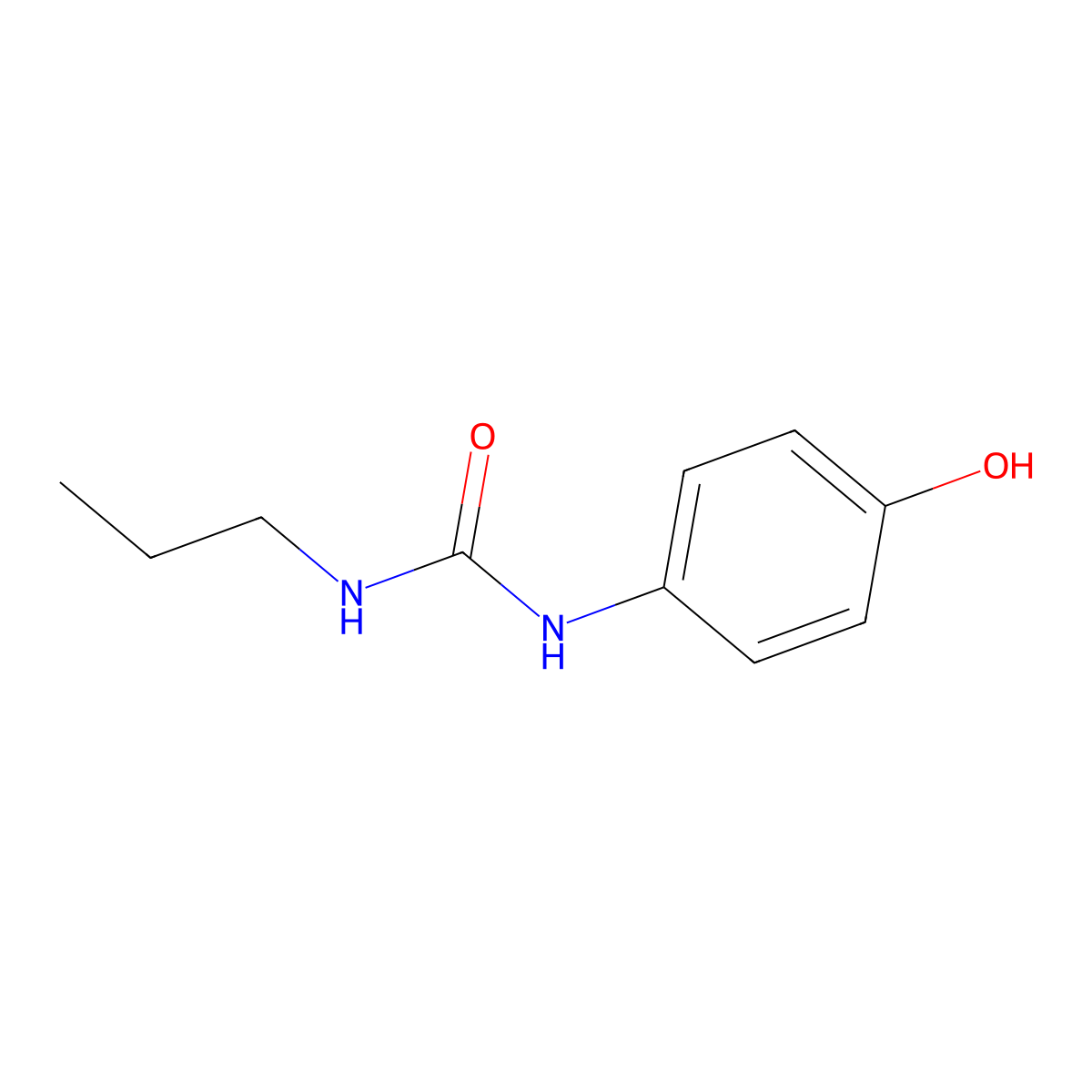 1-(4-Hydroxyphenyl)-3-propylurea molecular structure, CAS 39617-88-4