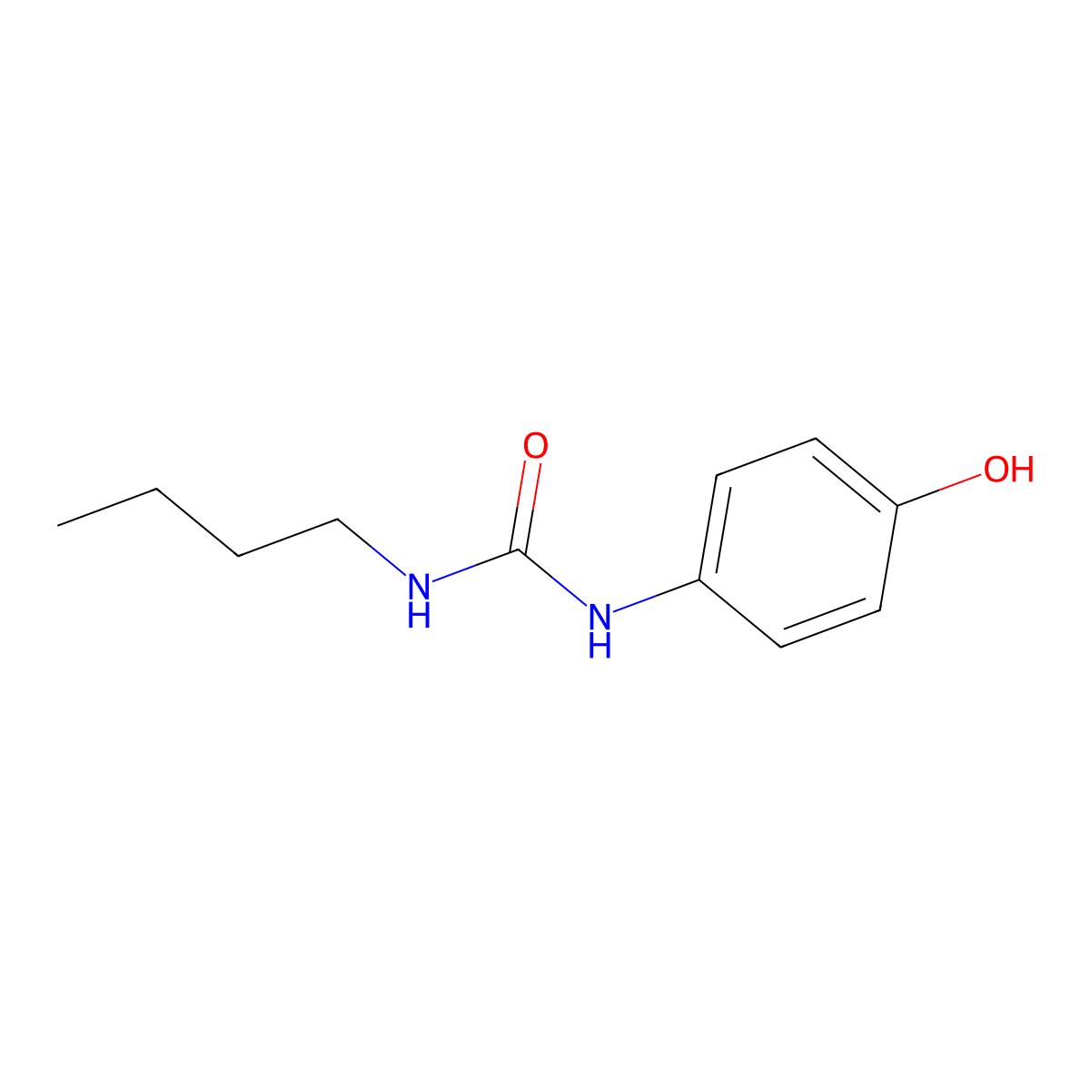 1-Butyl-3-(4-hydroxyphenyl)urea molecular structure, CAS 39617-89-5