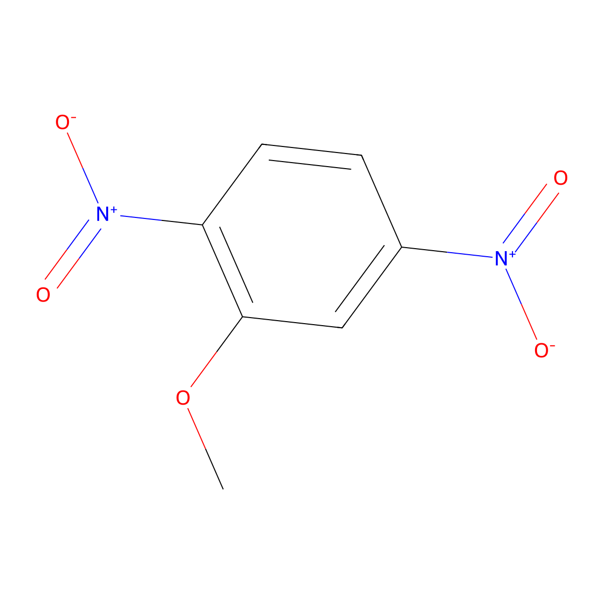 2-Methoxy-1,4-dinitrobenzene molecular structure, CAS 3962-77-4