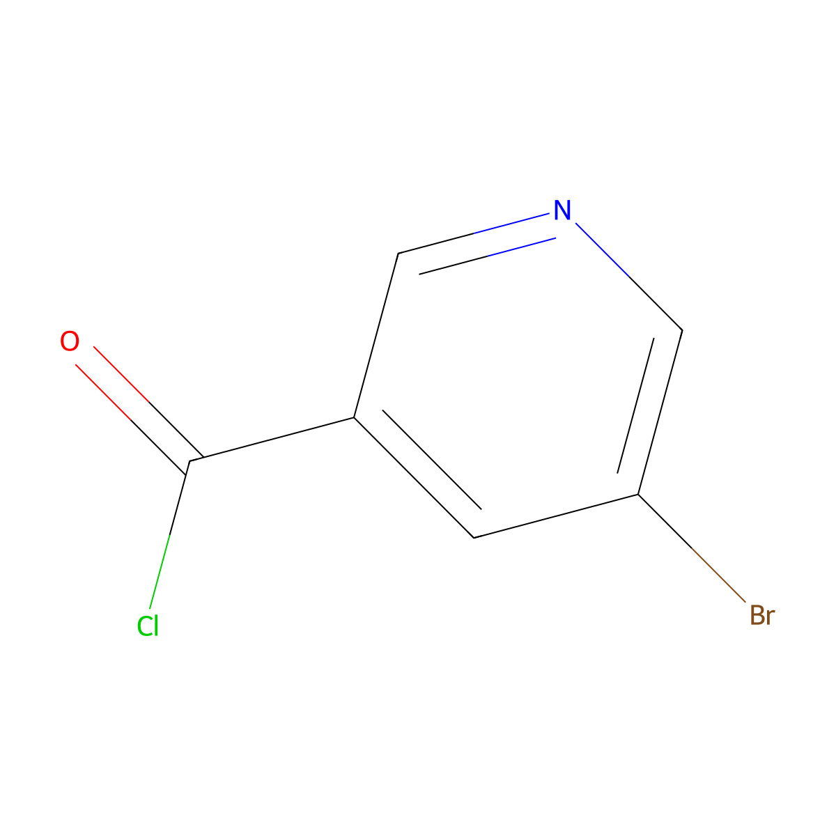 5-Bromonicotinoyl chloride molecular structure, CAS 39620-02-5