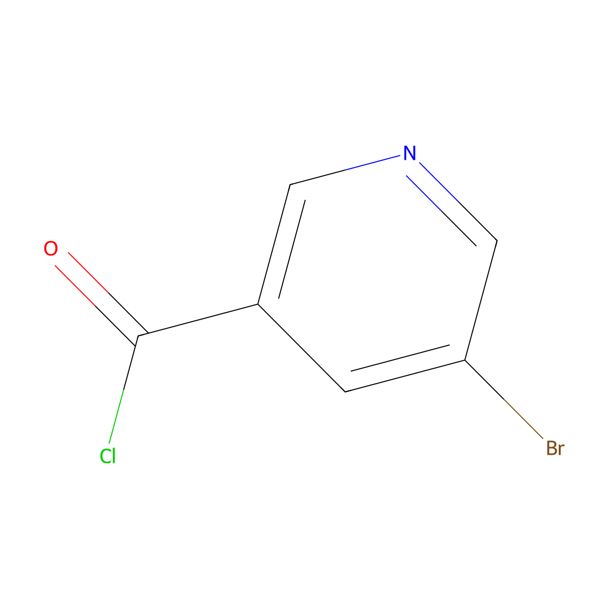 5-Bromonicotinoyl chloride molecular structure, CAS 39620-02-5