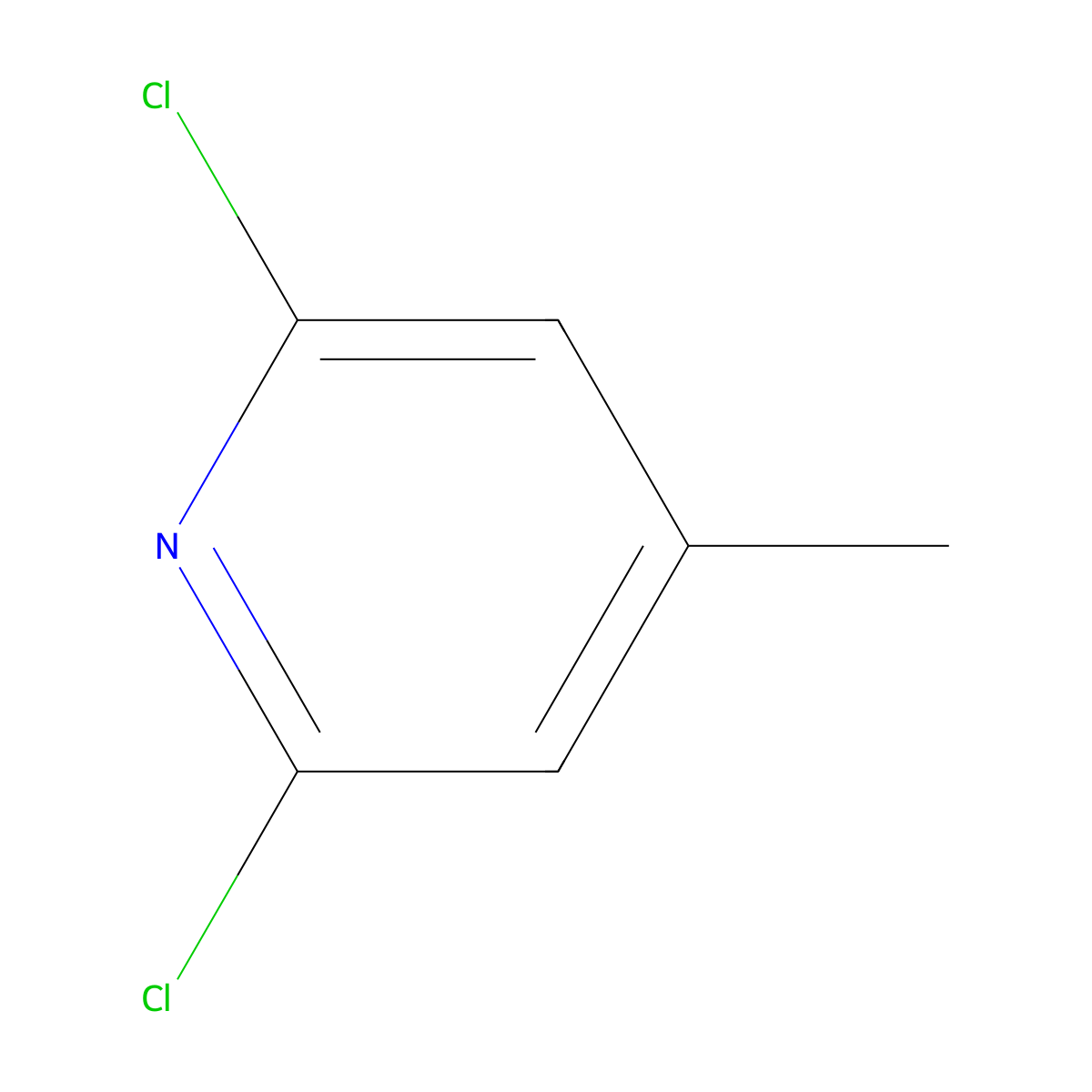 2,6-Dichloro-4-methylpyridine molecular structure, CAS 39621-00-6