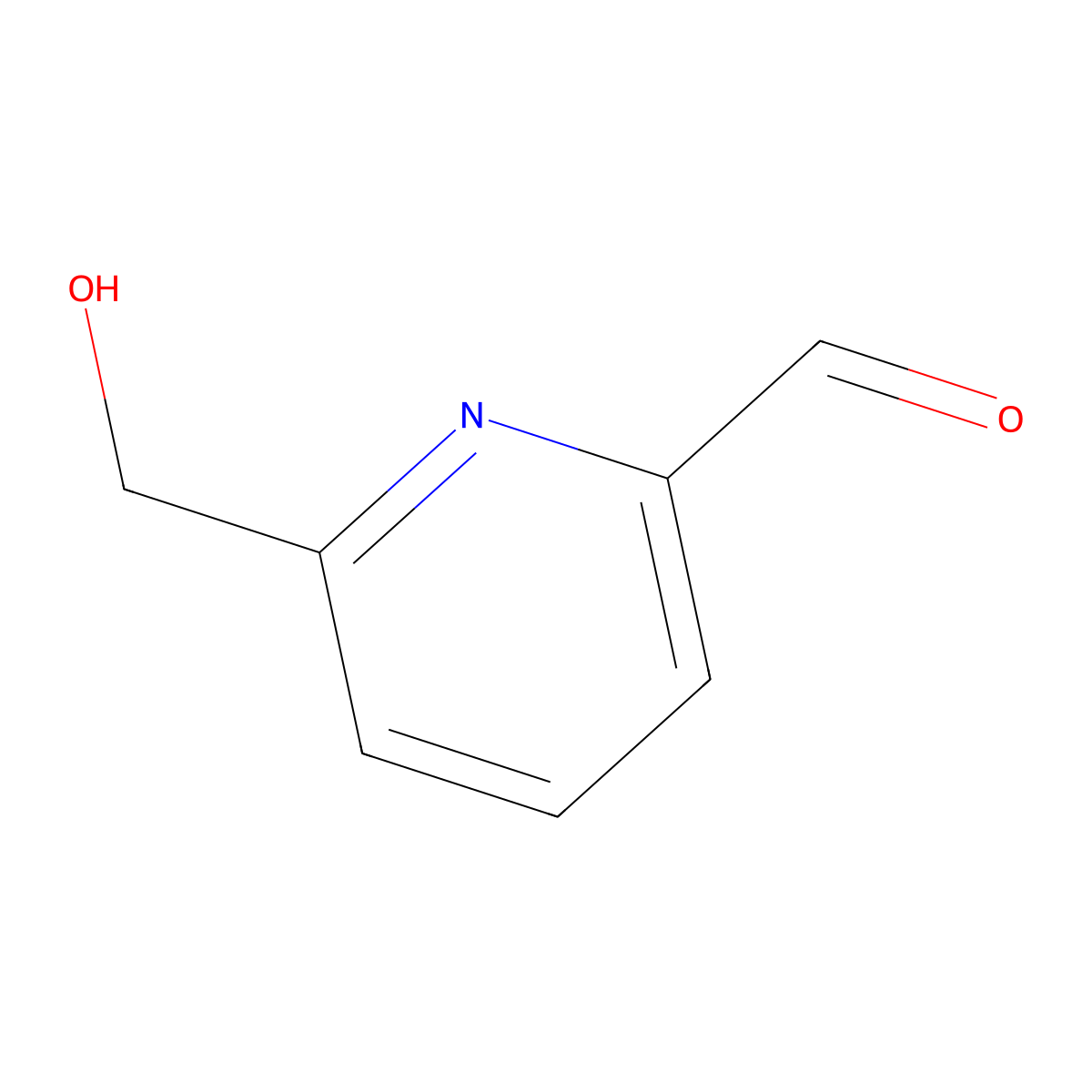 6-(Hydroxymethyl)pyridine-2-carboxaldehyde molecular structure, CAS 39621-11-9