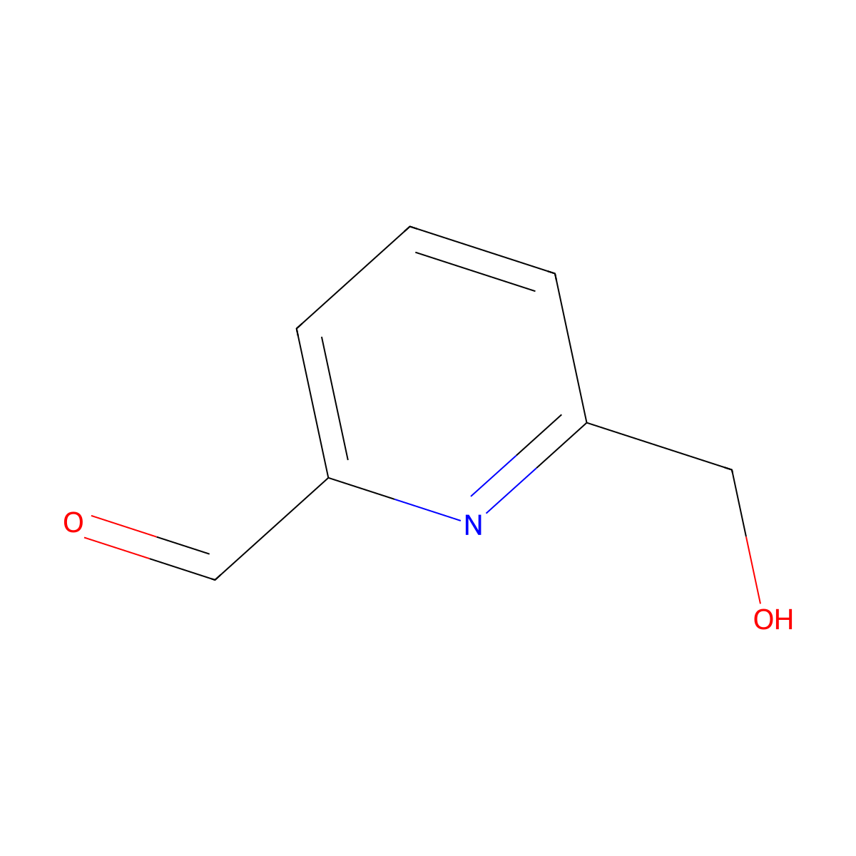 6-(Hydroxymethyl)pyridine-2-carboxaldehyde molecular structure, CAS 39621-11-9