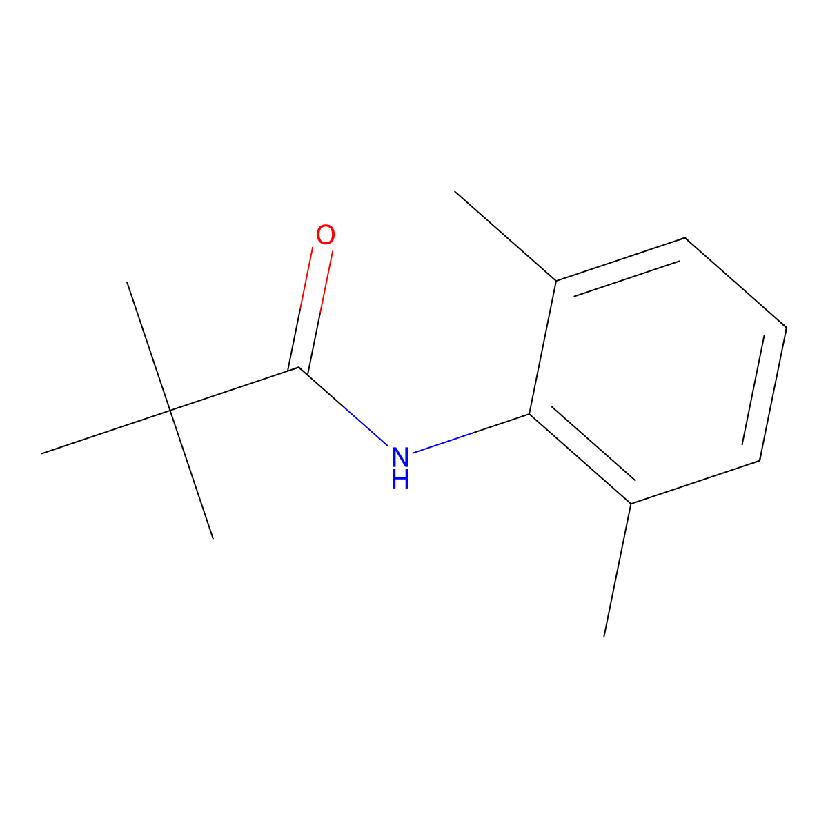 N-(2,6-Dimethylphenyl)-2,2-dimethylpropanamide molecular structure, CAS 39627-97-9