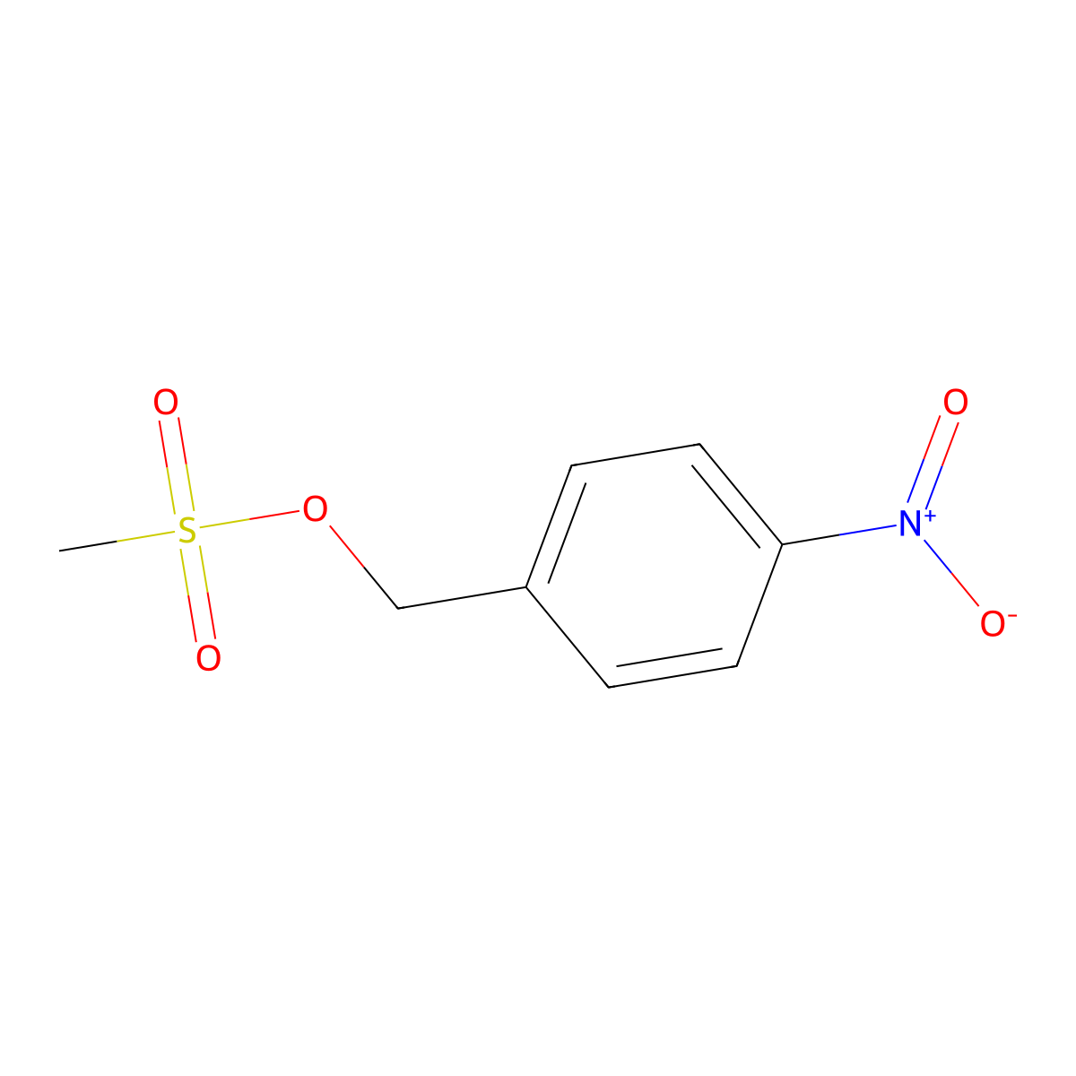 4-Nitrobenzyl methanesulfonate molecular structure, CAS 39628-94-9