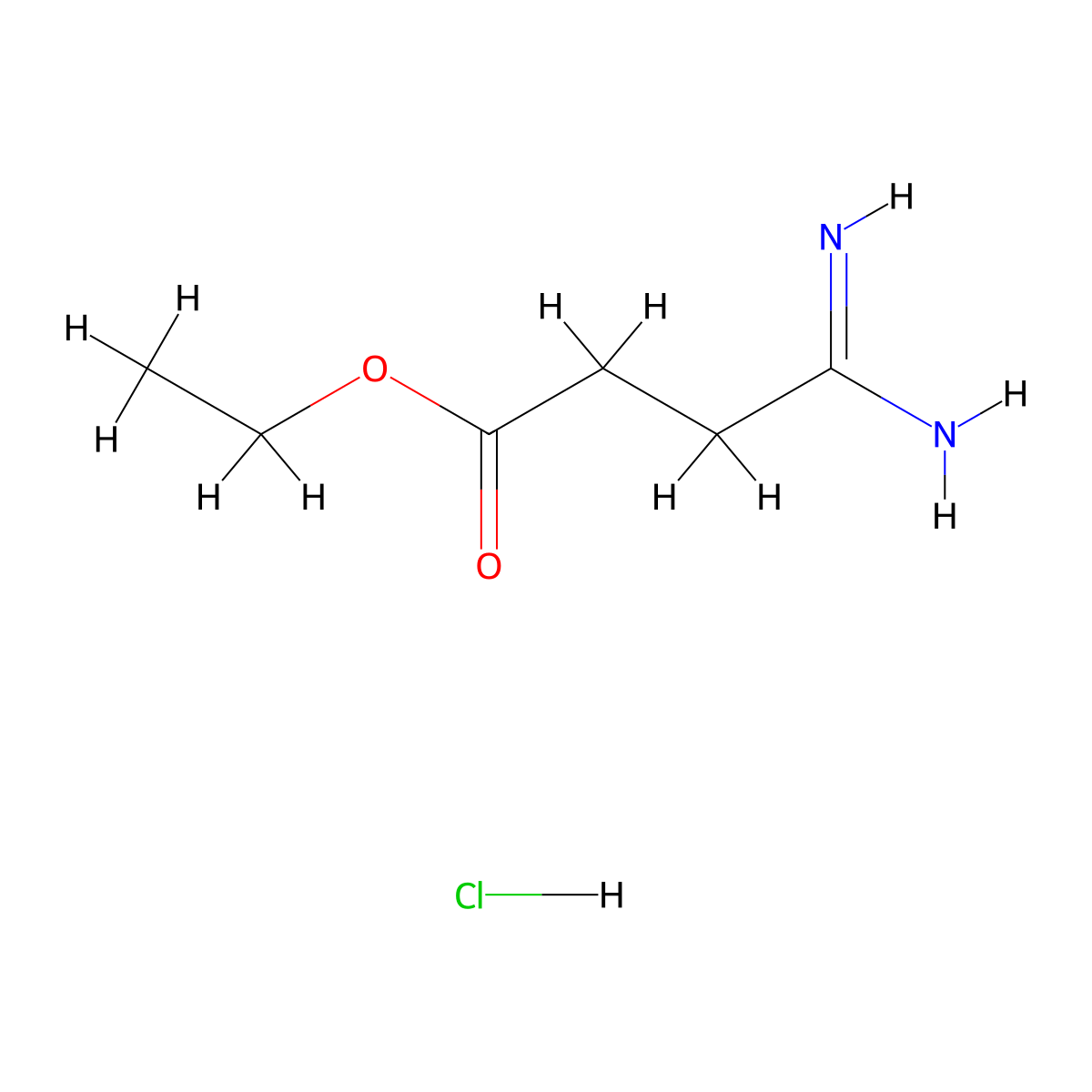 Ethyl 3-carbamimidoylpropanoate hydrochloride molecular structure, CAS 3963-24-4