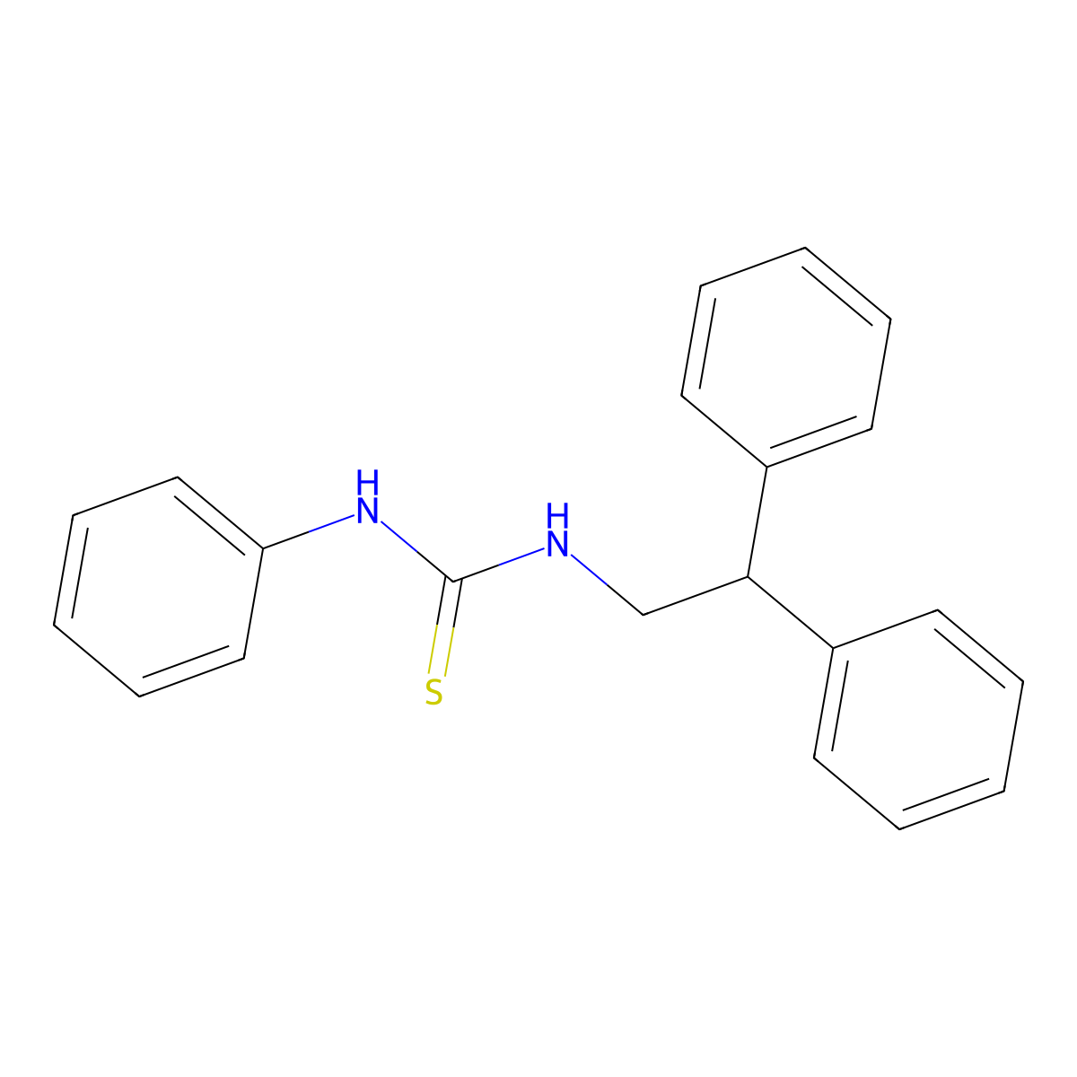 1-(2,2-Diphenylethyl)-3-phenylthiourea molecular structure, CAS 3963-71-1