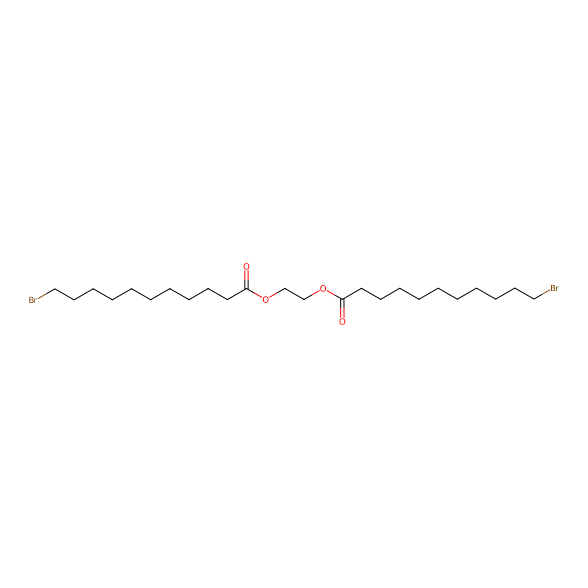 Ethylene di-11-bromoundecanoate molecular structure, CAS 39630-55-2