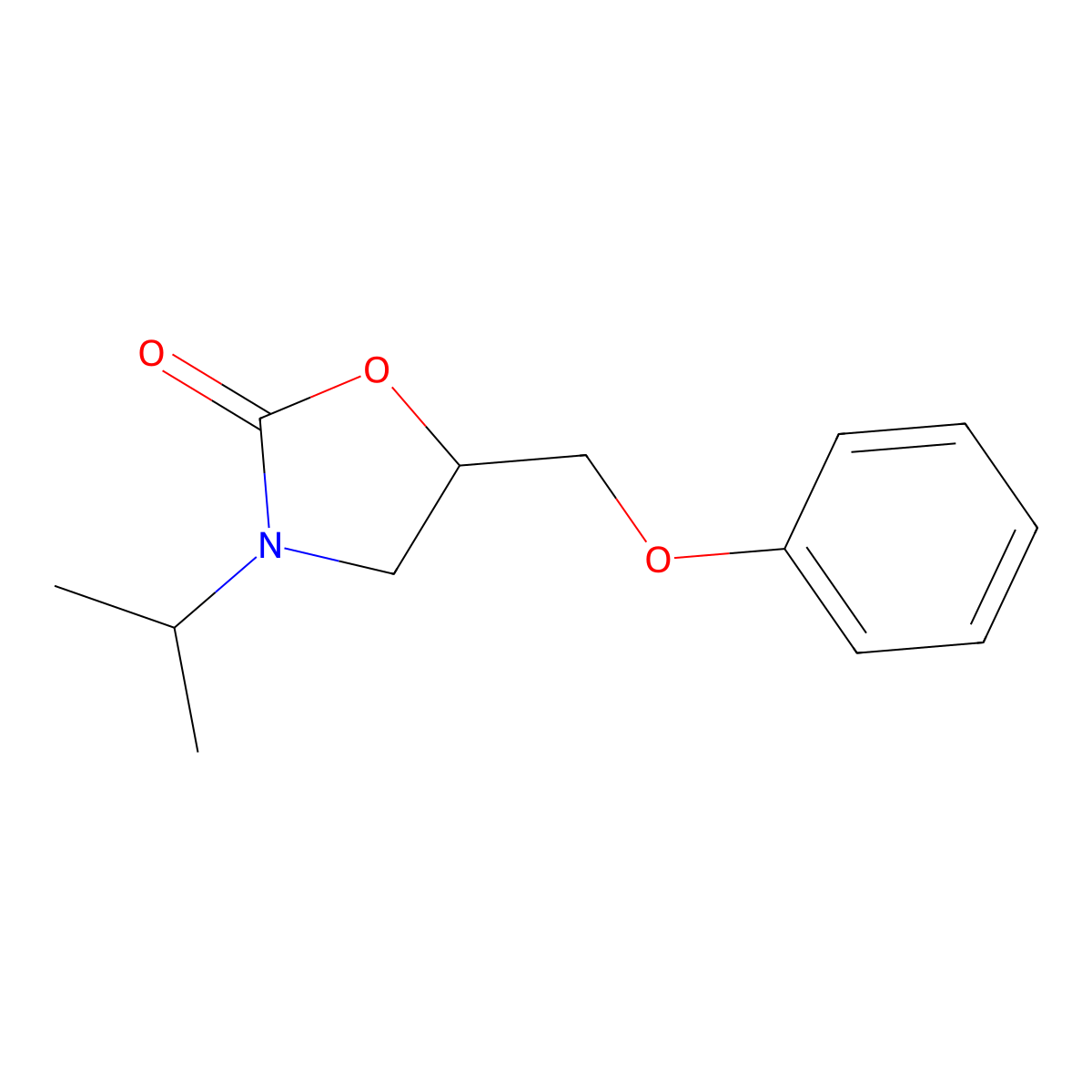 3-Isopropyl-5-(phenoxymethyl)-2-oxazolidinone molecular structure, CAS 39631-50-0