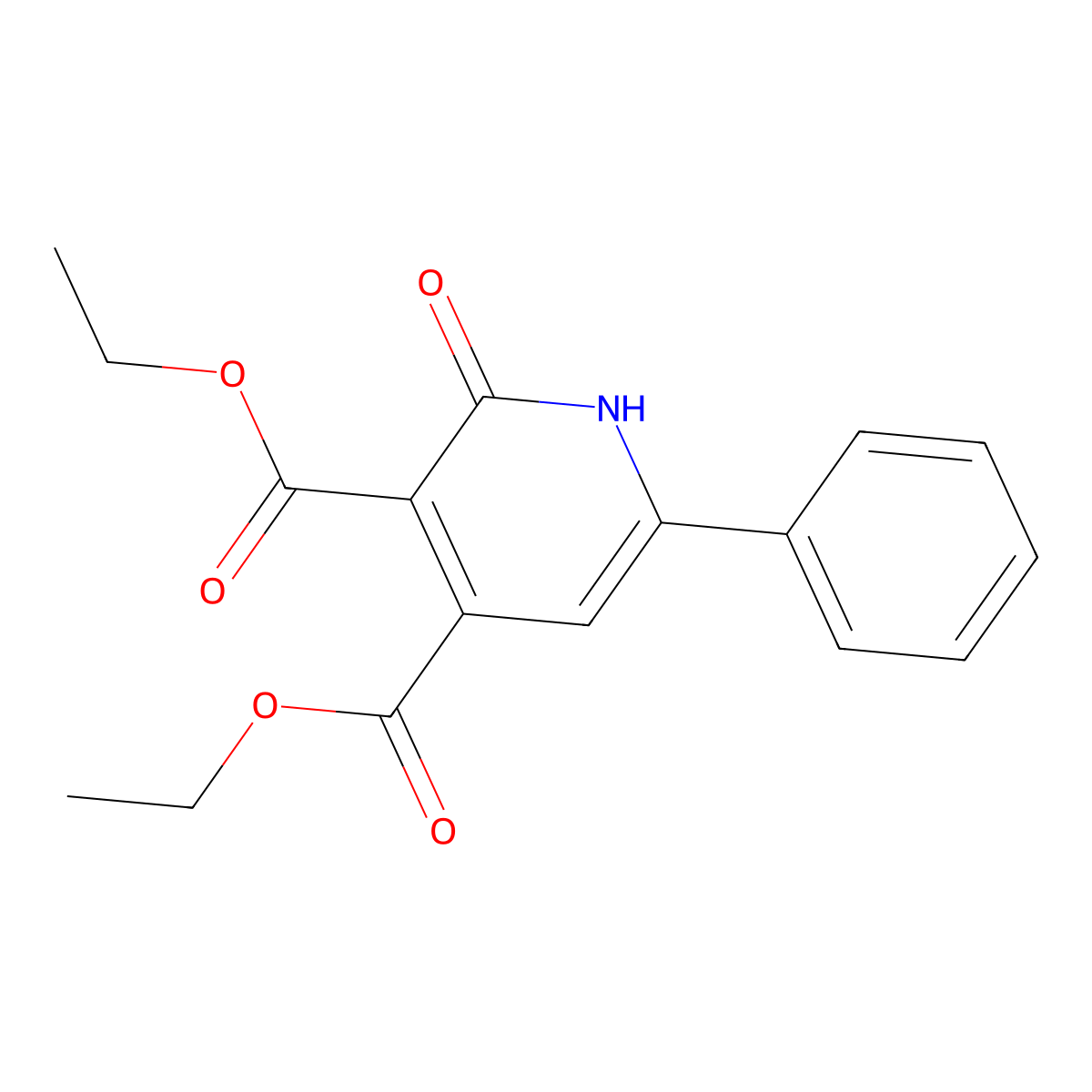 3,4-Diethoxycarbonyl-6-phenyl-2-pyridone molecular structure, CAS 39632-84-3
