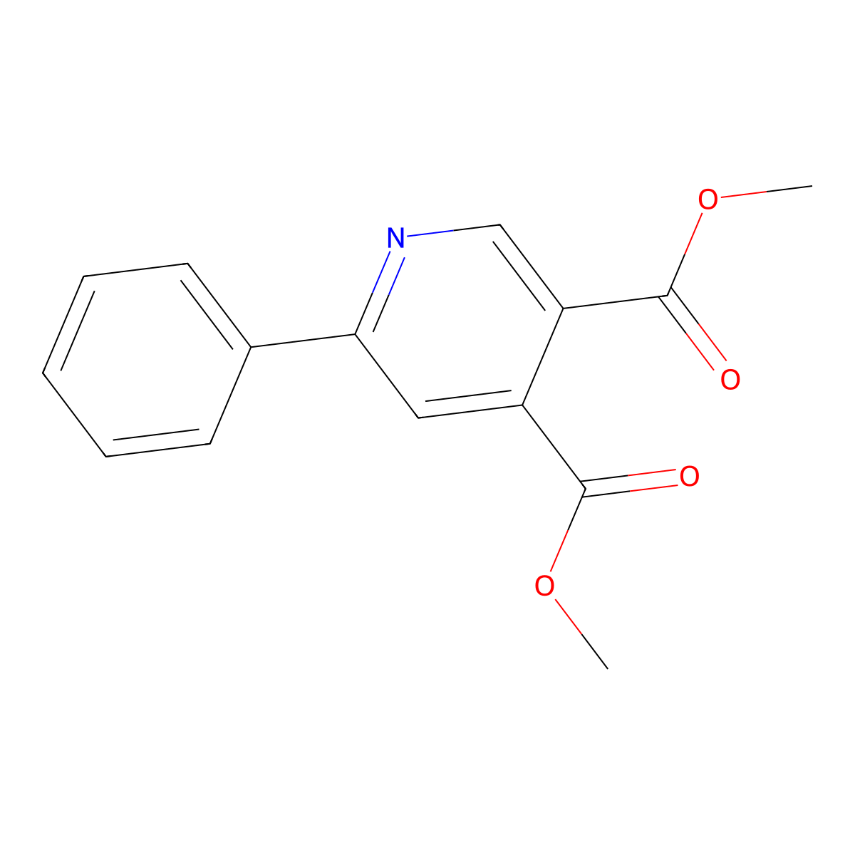 3,4-Pyridinedicarboxylic acid, 6-phenyl-, dimethyl ester molecular structure, CAS 39633-00-6