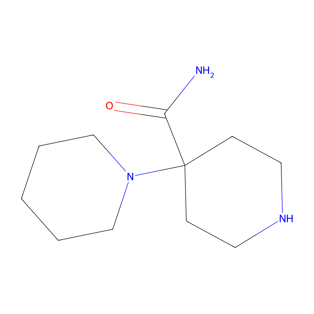 [1,4'-Bipiperidine]-4'-carboxamide molecular structure, CAS 39633-82-4