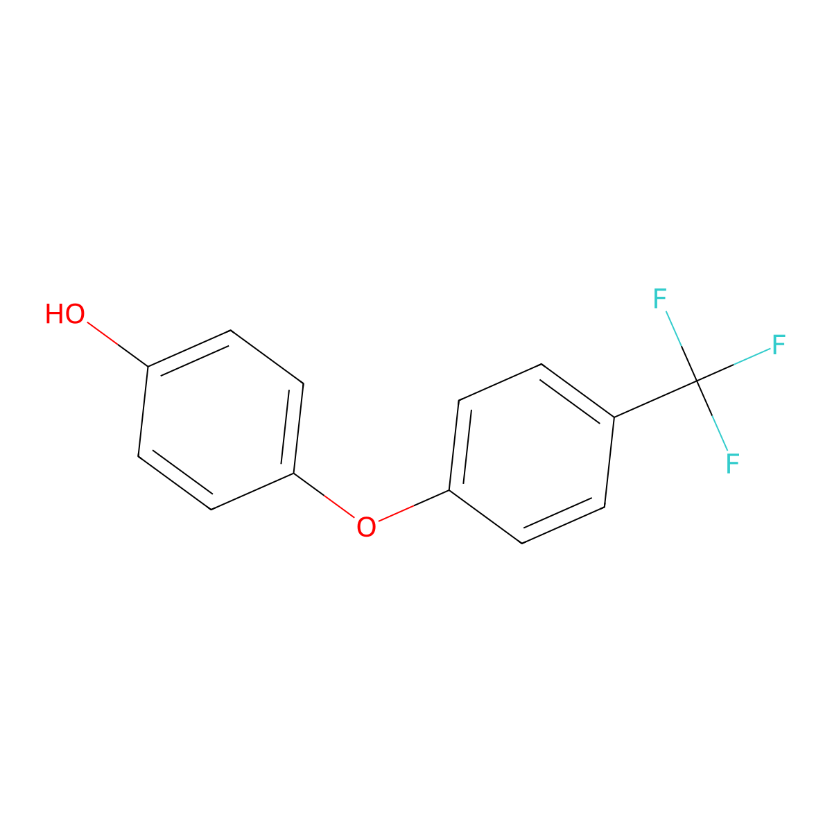 p-(4-(Trifluoromethyl)phenoxy)phenol molecular structure, CAS 39634-42-9