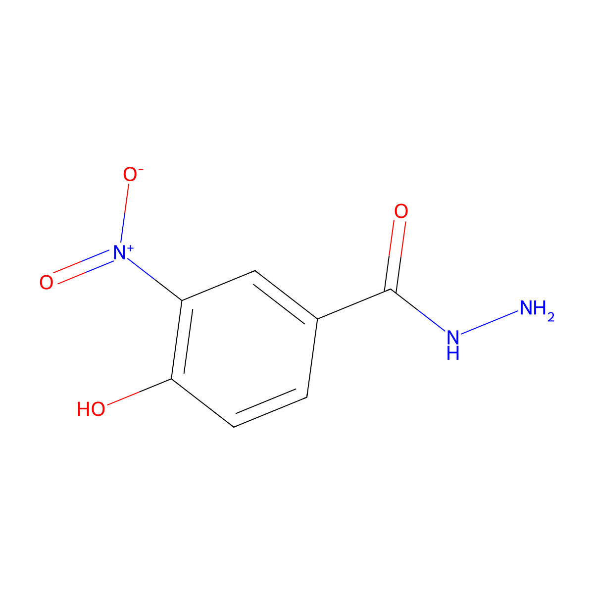 4-Hydroxy-3-nitrobenzohydrazide molecular structure, CAS 39635-00-2