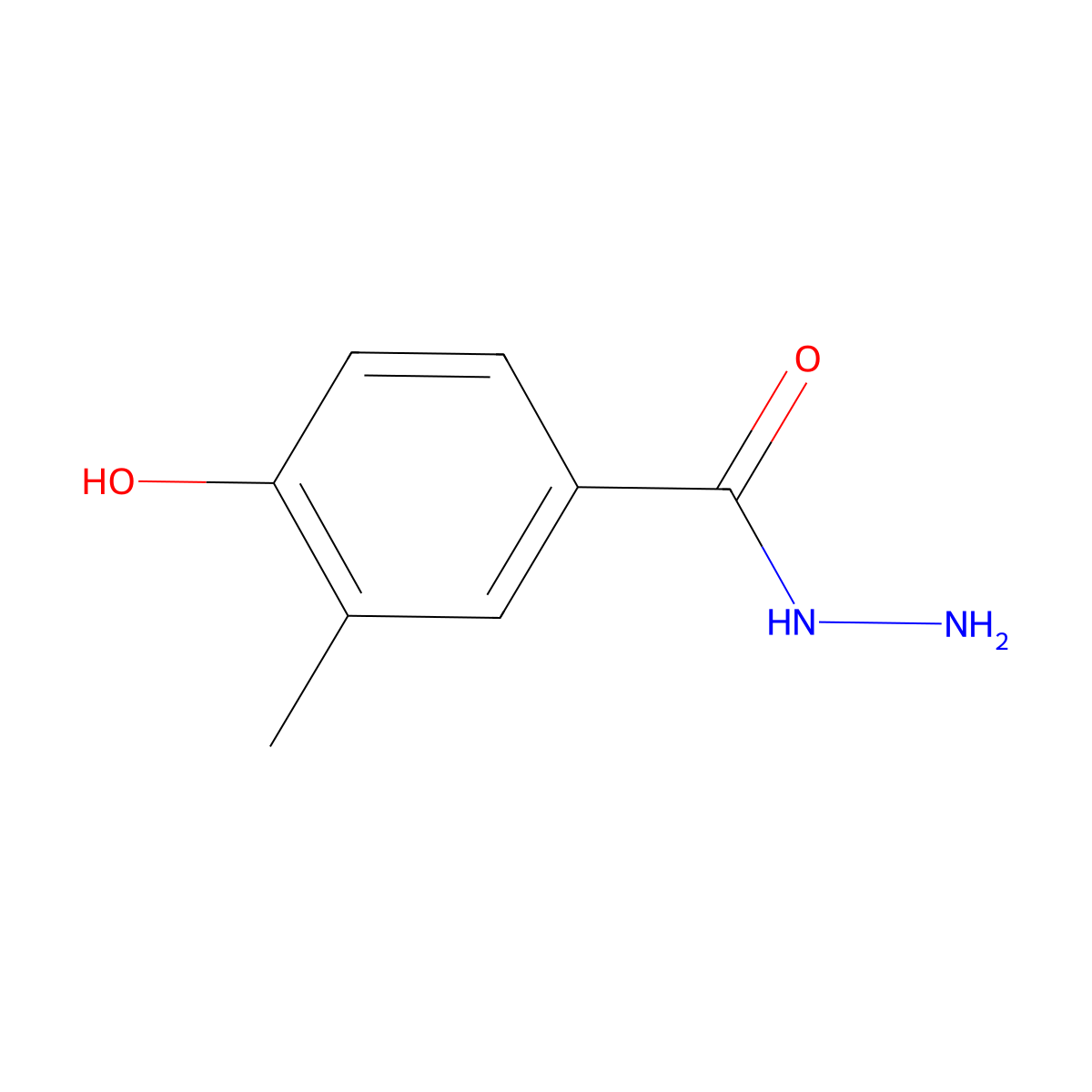 4-Hydroxy-3-methylbenzohydrazide molecular structure, CAS 39635-01-3
