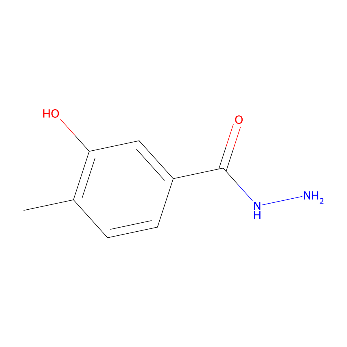 3-Hydroxy-4-methylbenzohydrazide molecular structure, CAS 39635-23-9